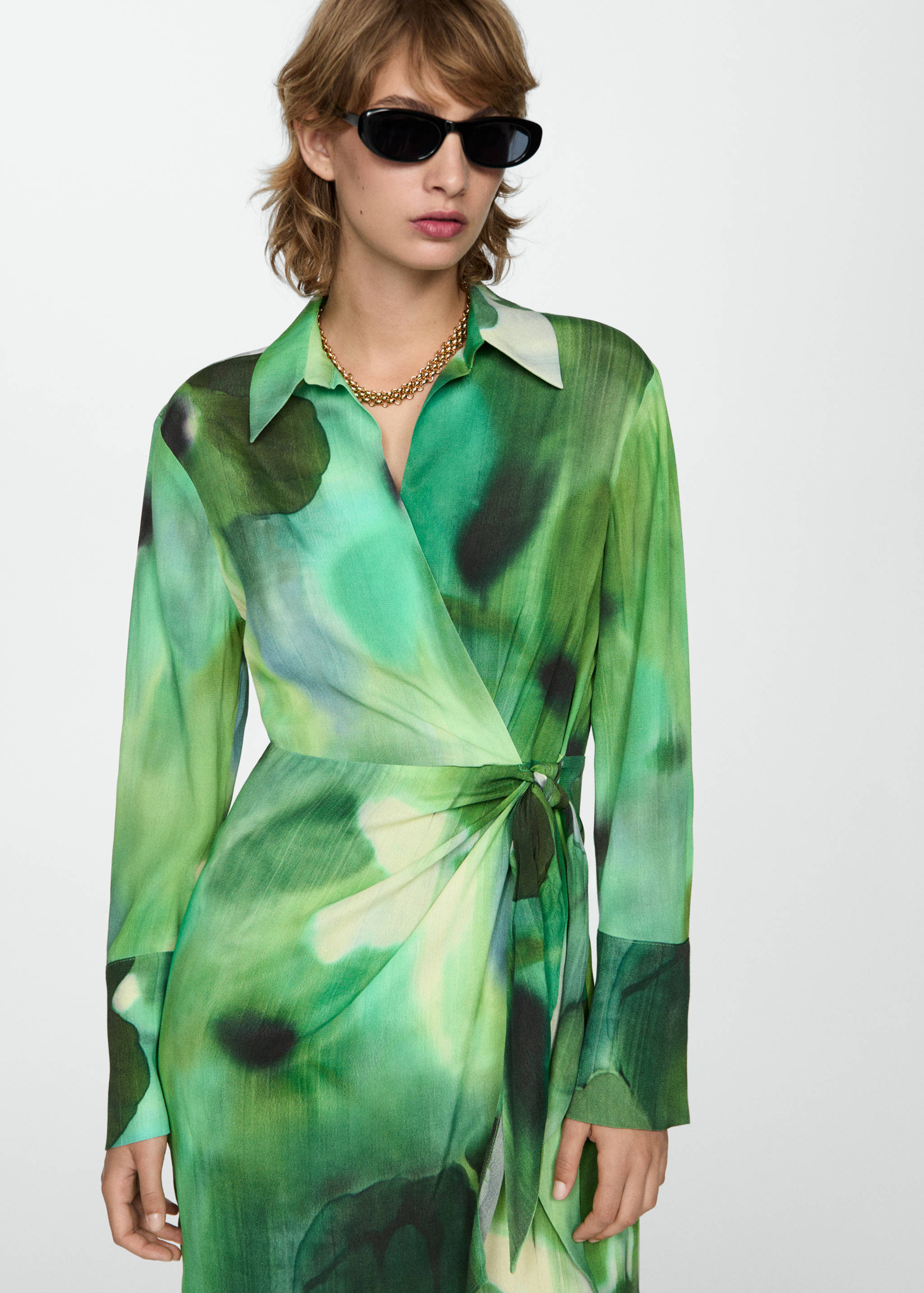 Printed bow dress - Medium plane