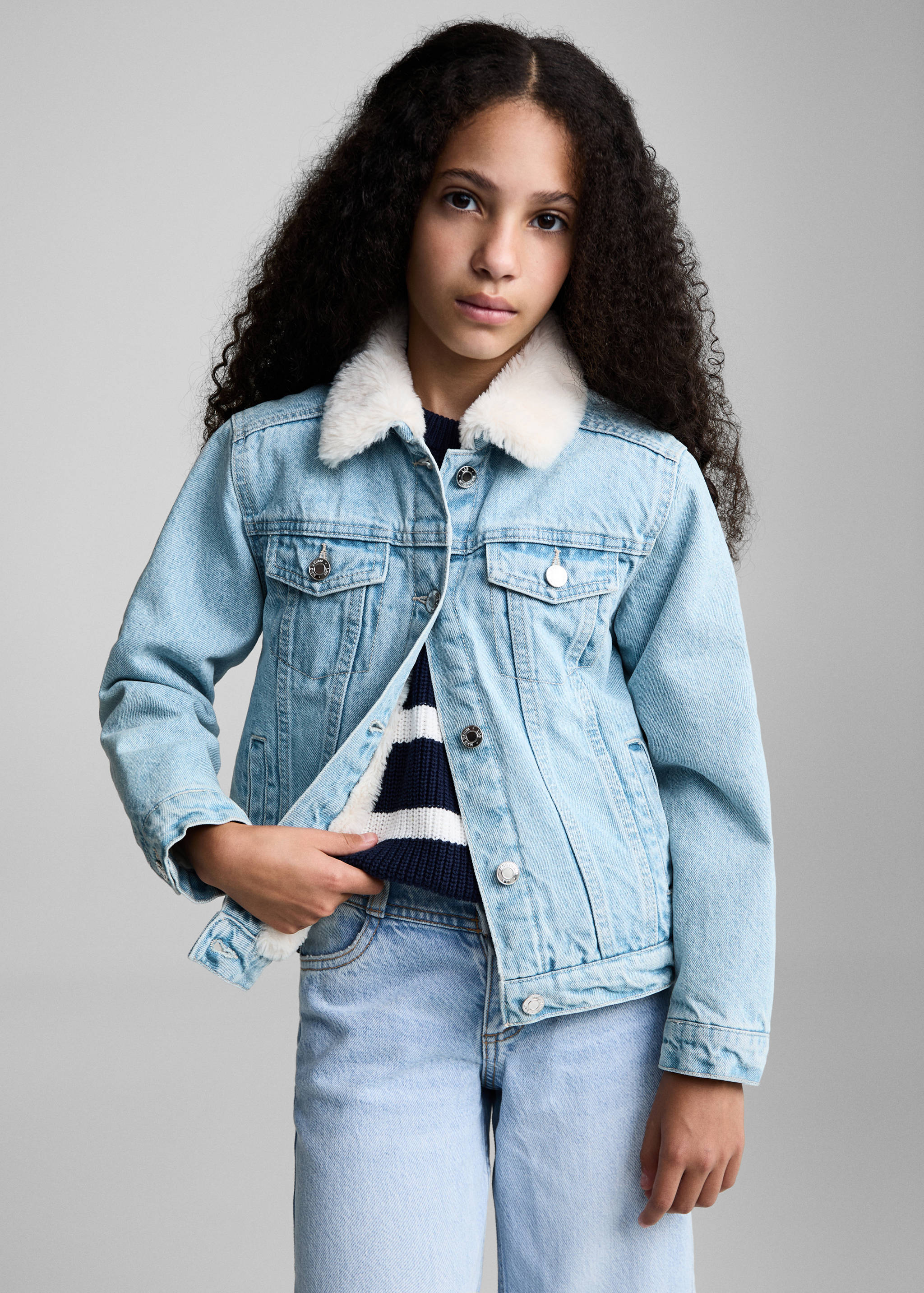 Fur-effect inner jacket - Medium plane