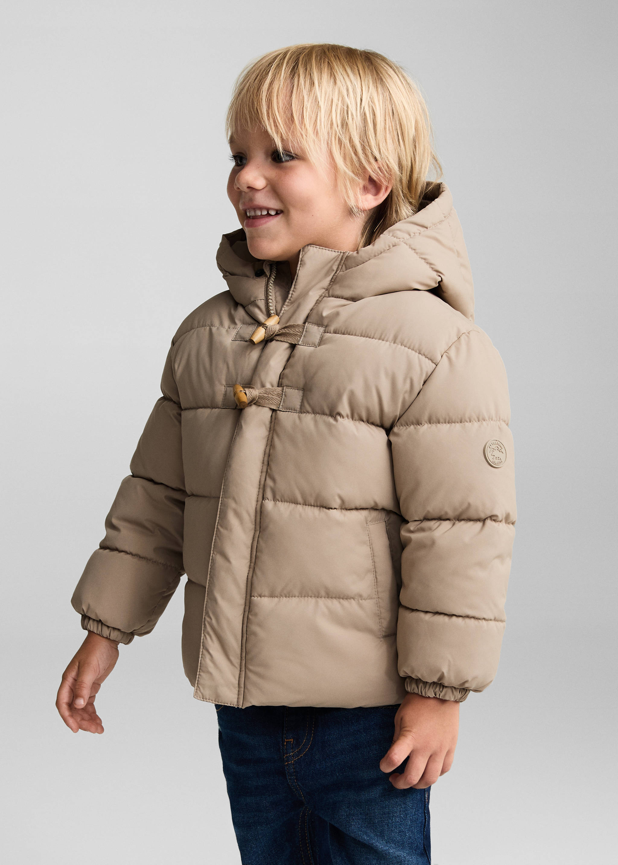 Padded anorak with shearling lining - Medium plane