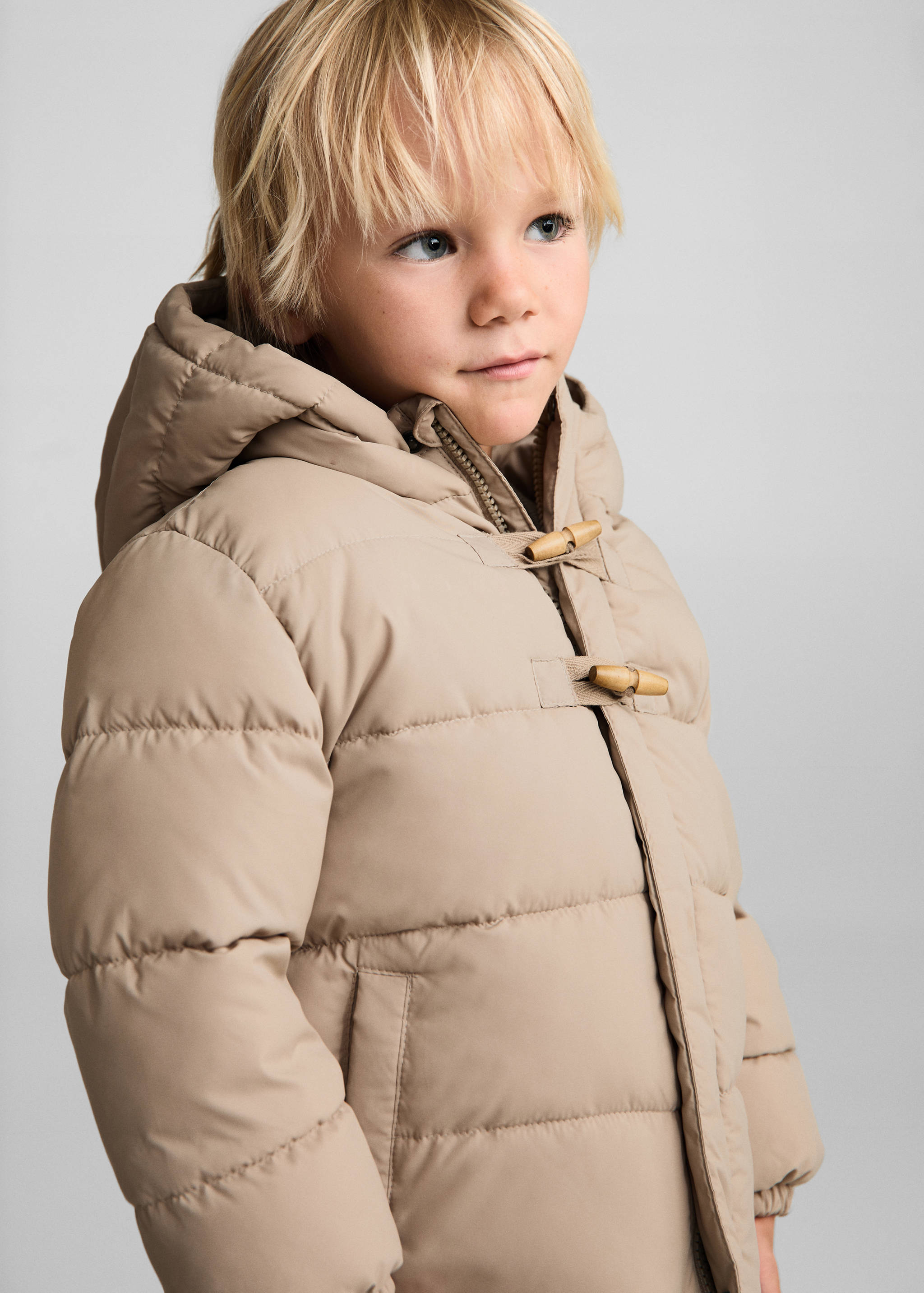 Padded anorak with shearling lining - Details of the article 1