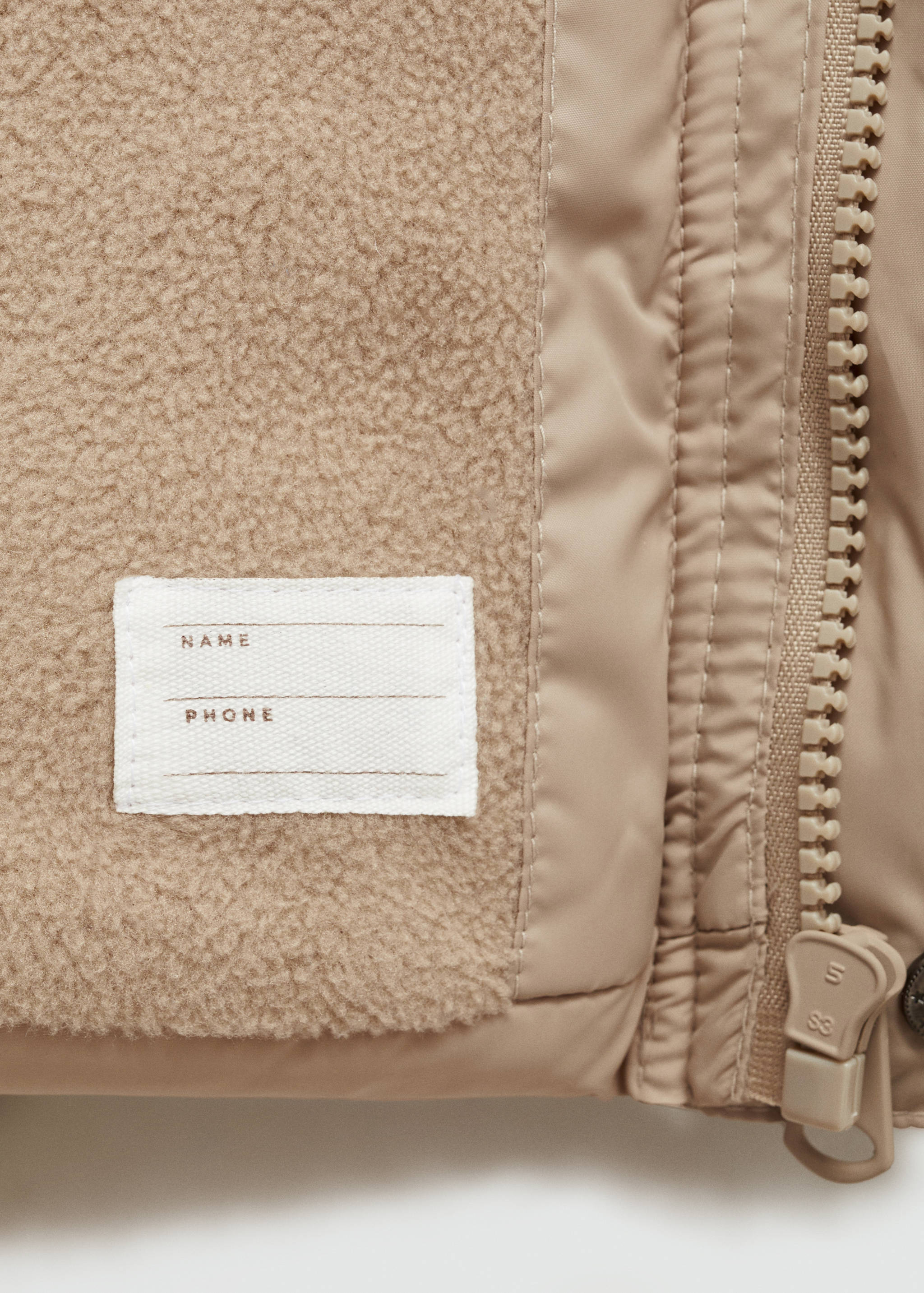 Padded anorak with shearling lining - Details of the article 0