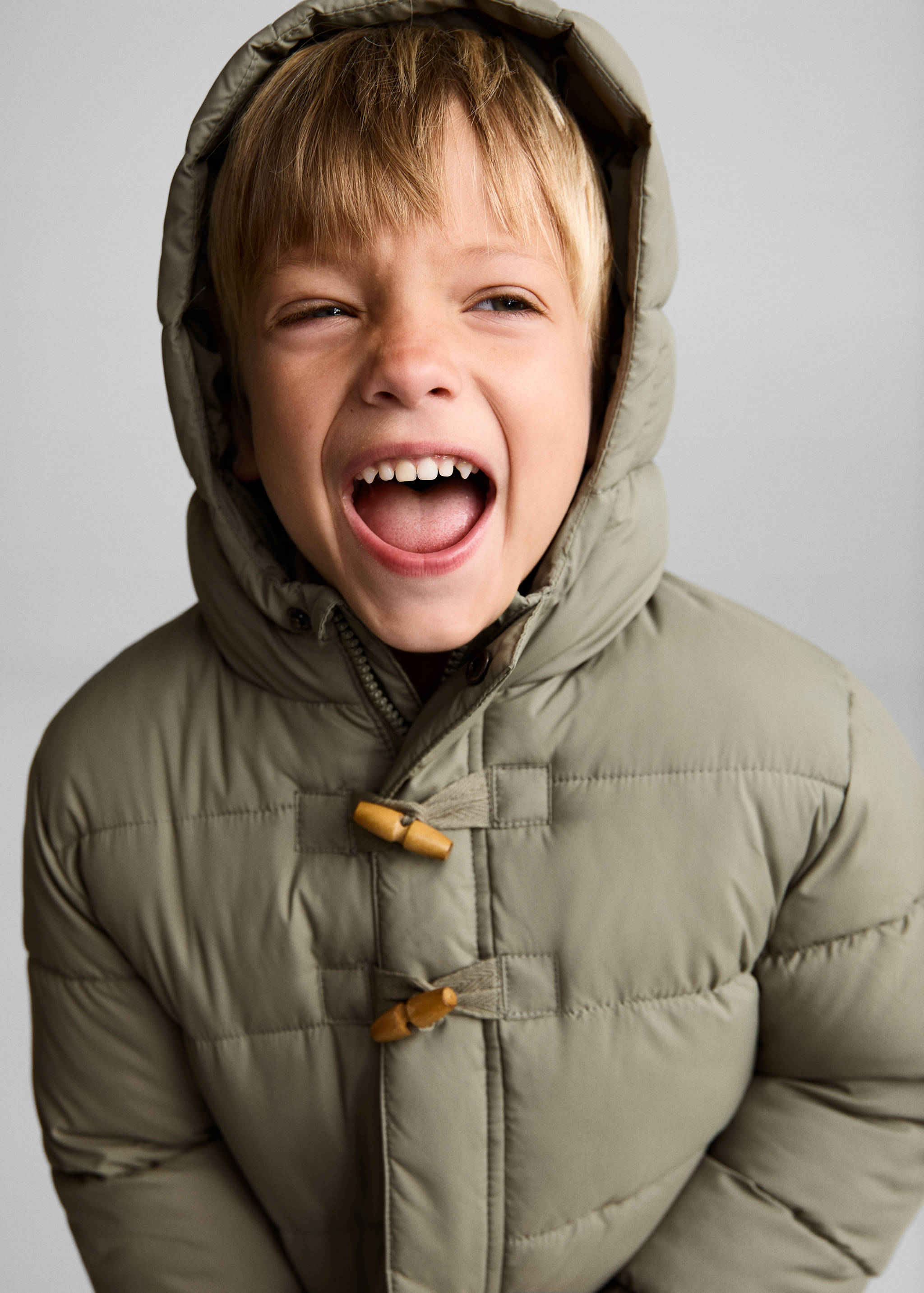 Padded anorak with shearling lining - Details of the article 1
