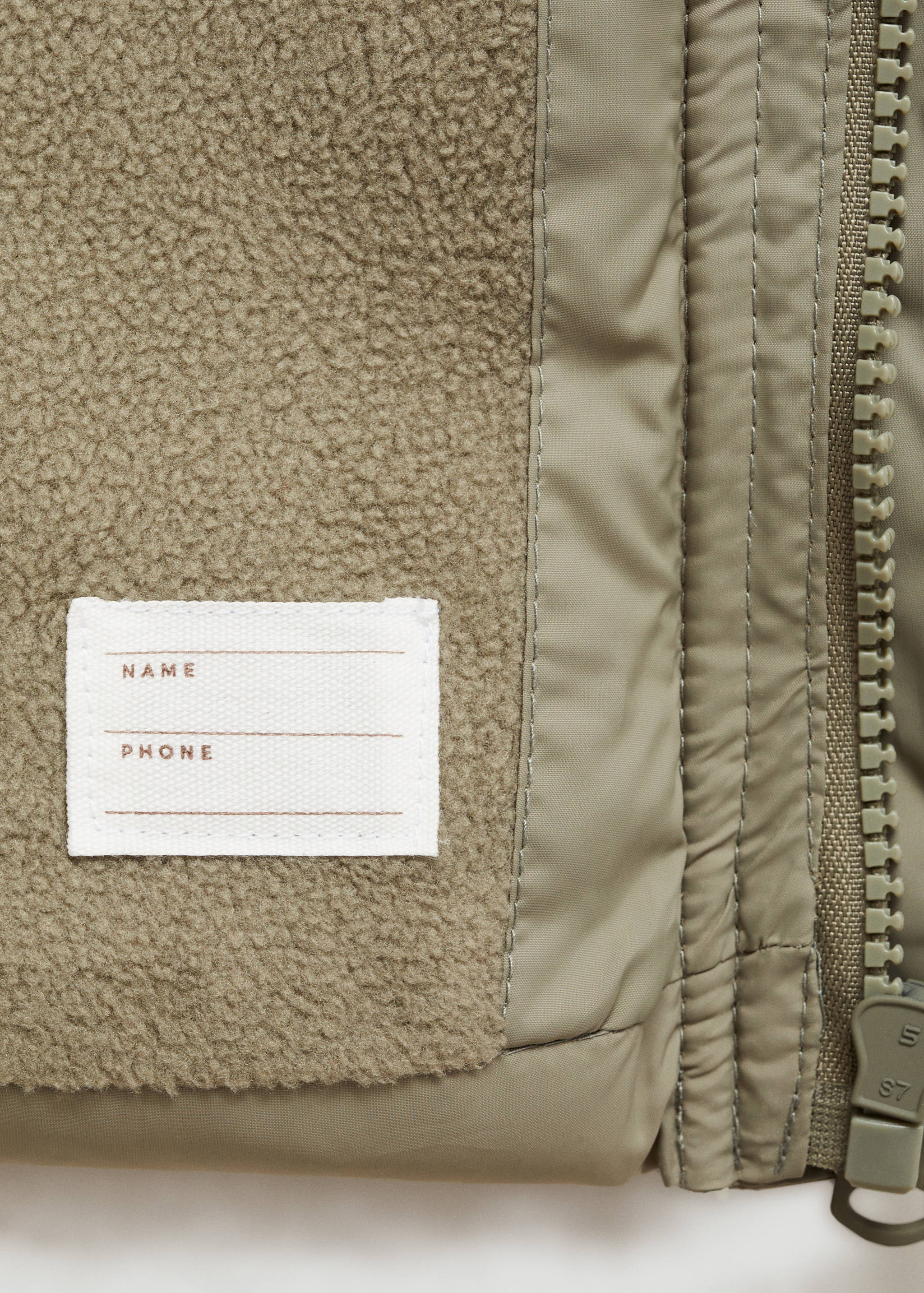 Padded anorak with shearling lining - Details of the article 0