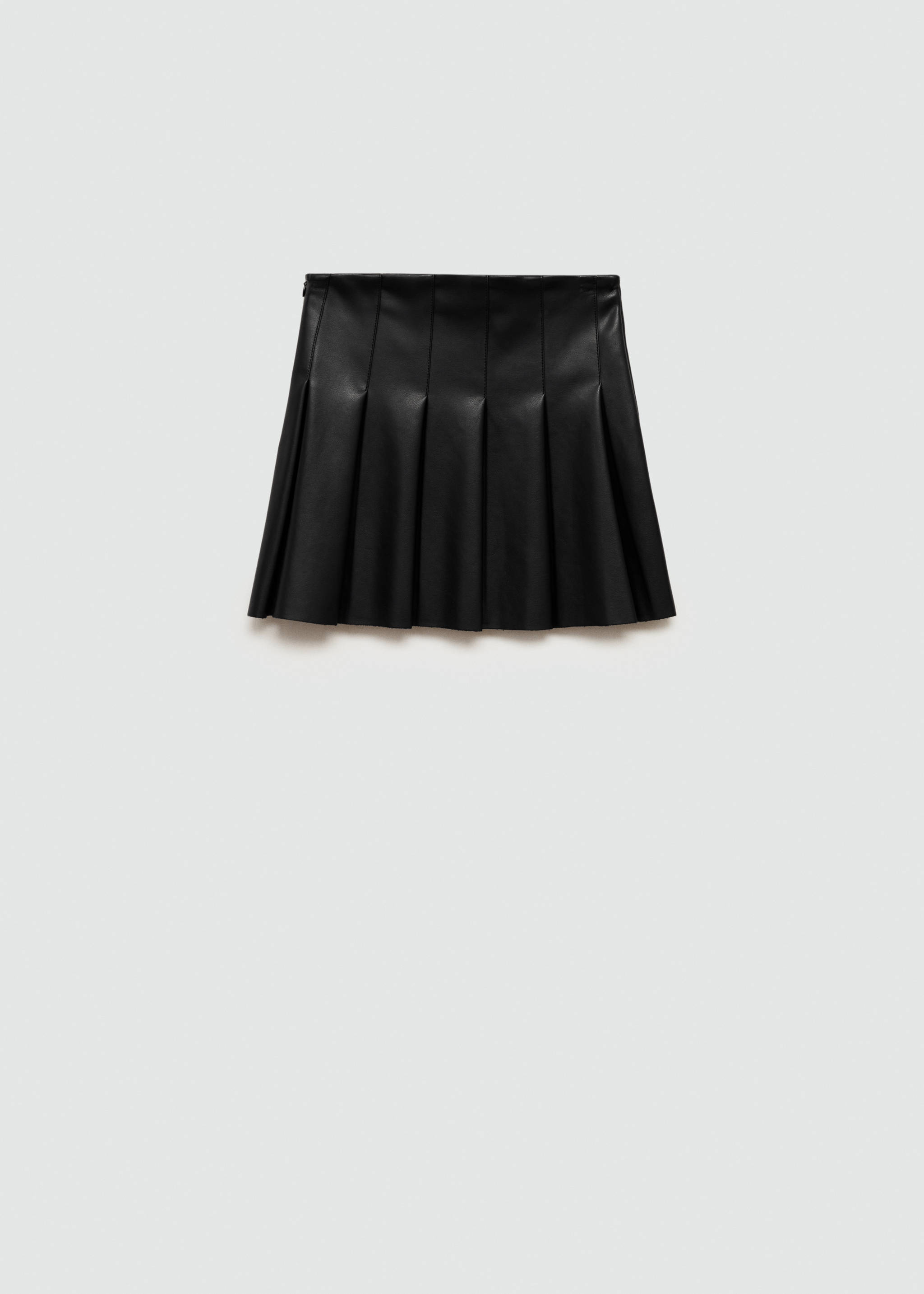 Faux-leather pleated mini-skirt - Reverse of the article