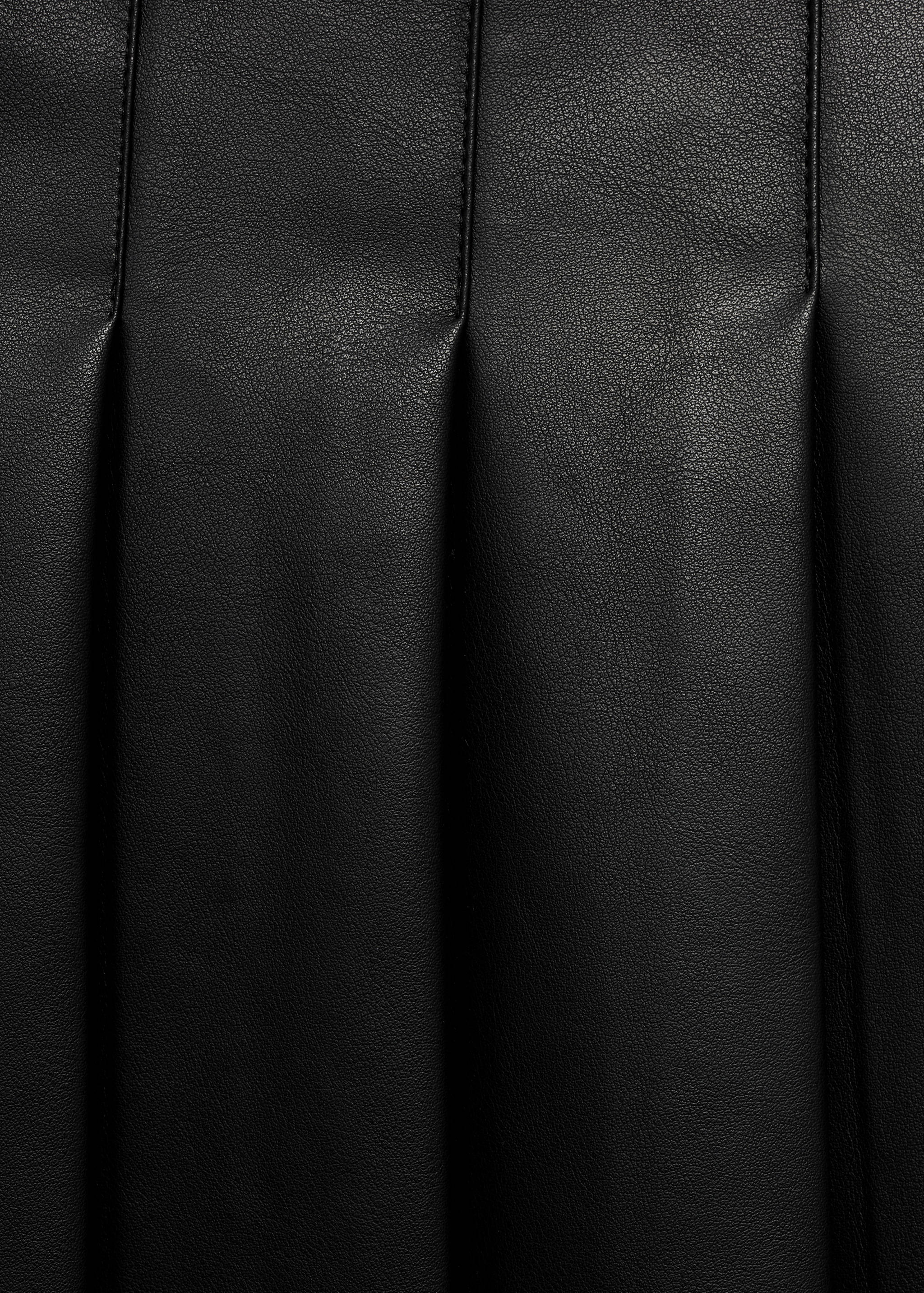 Faux-leather pleated mini-skirt - Details of the article 8