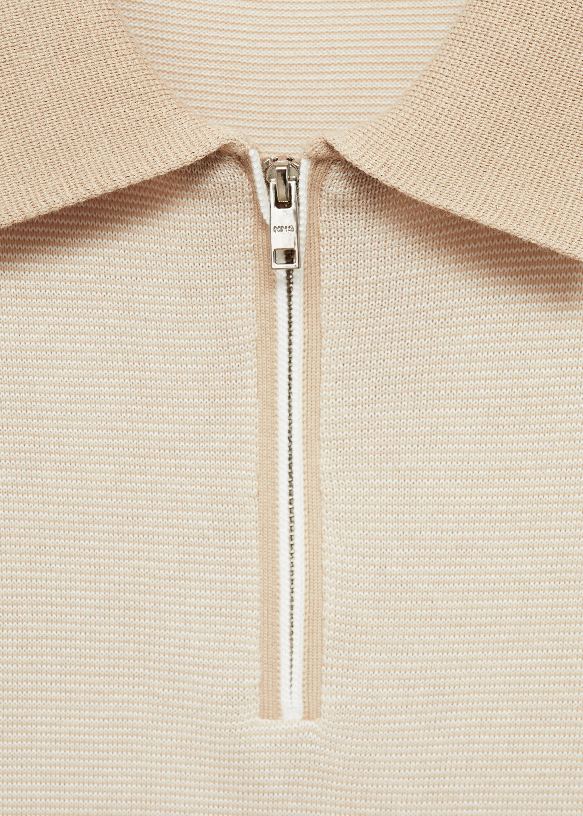 Cotton-knit polo shirt with zip - Details of the article 8