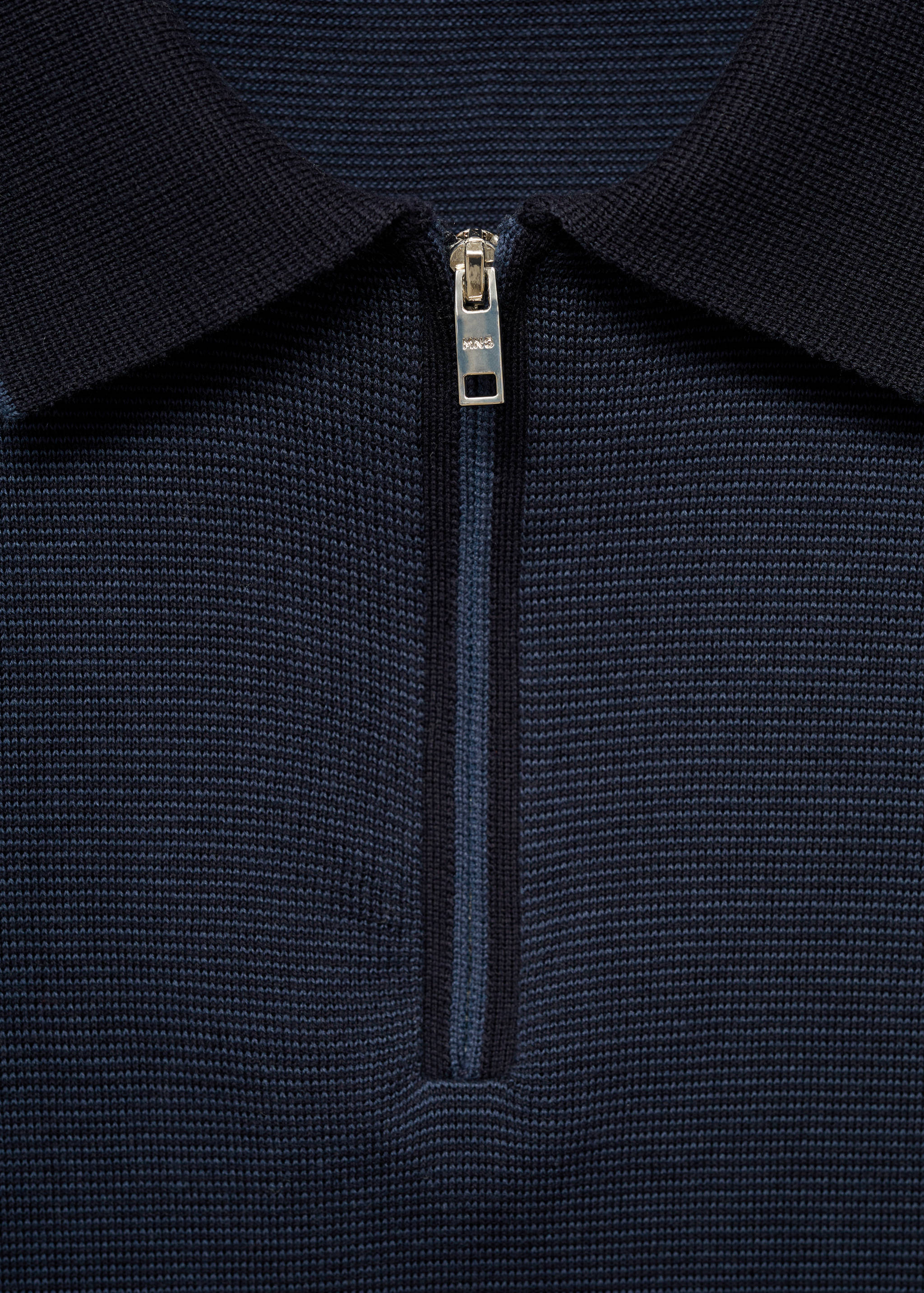 Cotton-knit polo shirt with zip - Details of the article 8