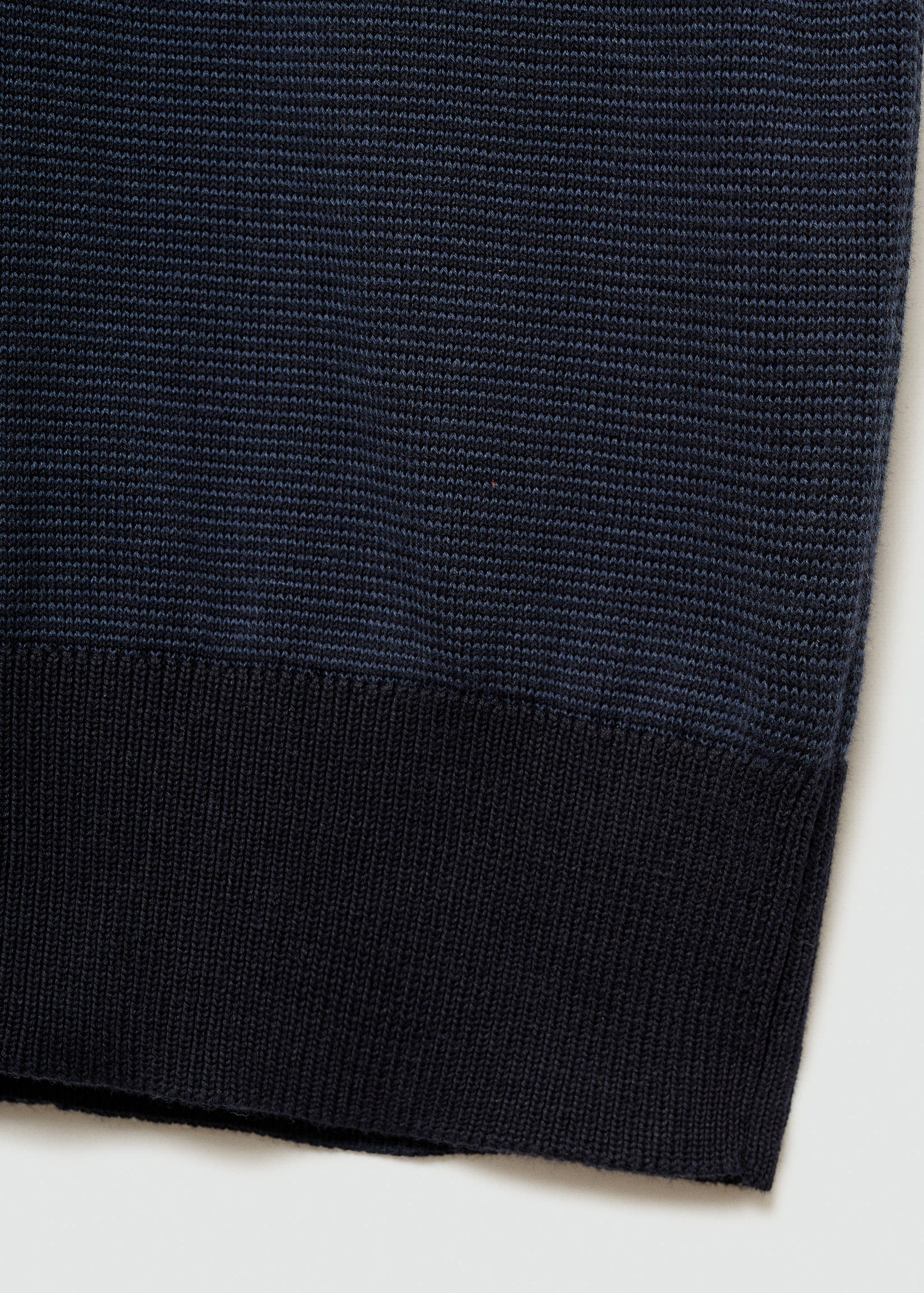 Cotton-knit polo shirt with zip - Details of the article 0