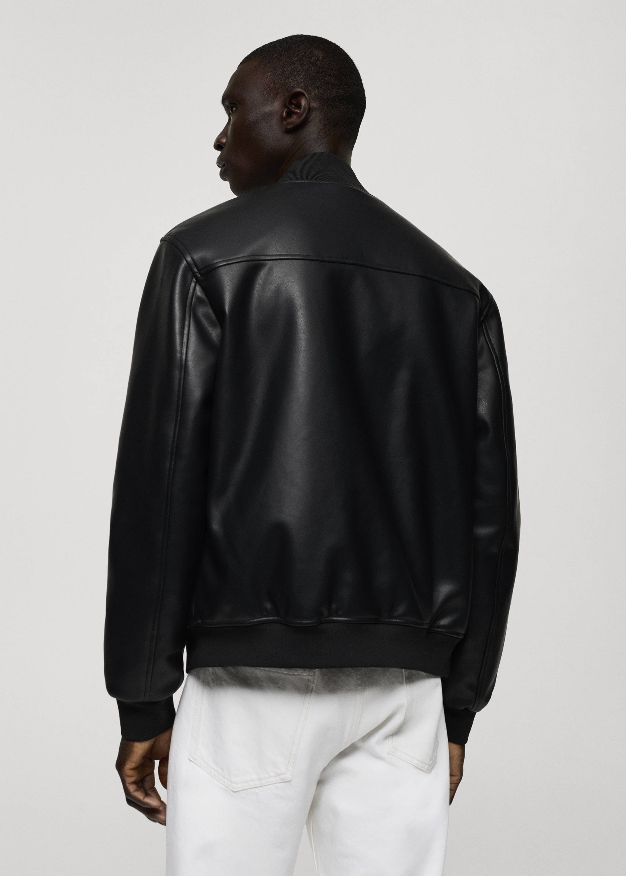 Blouson bomber simili-cuir - Verso de l’article