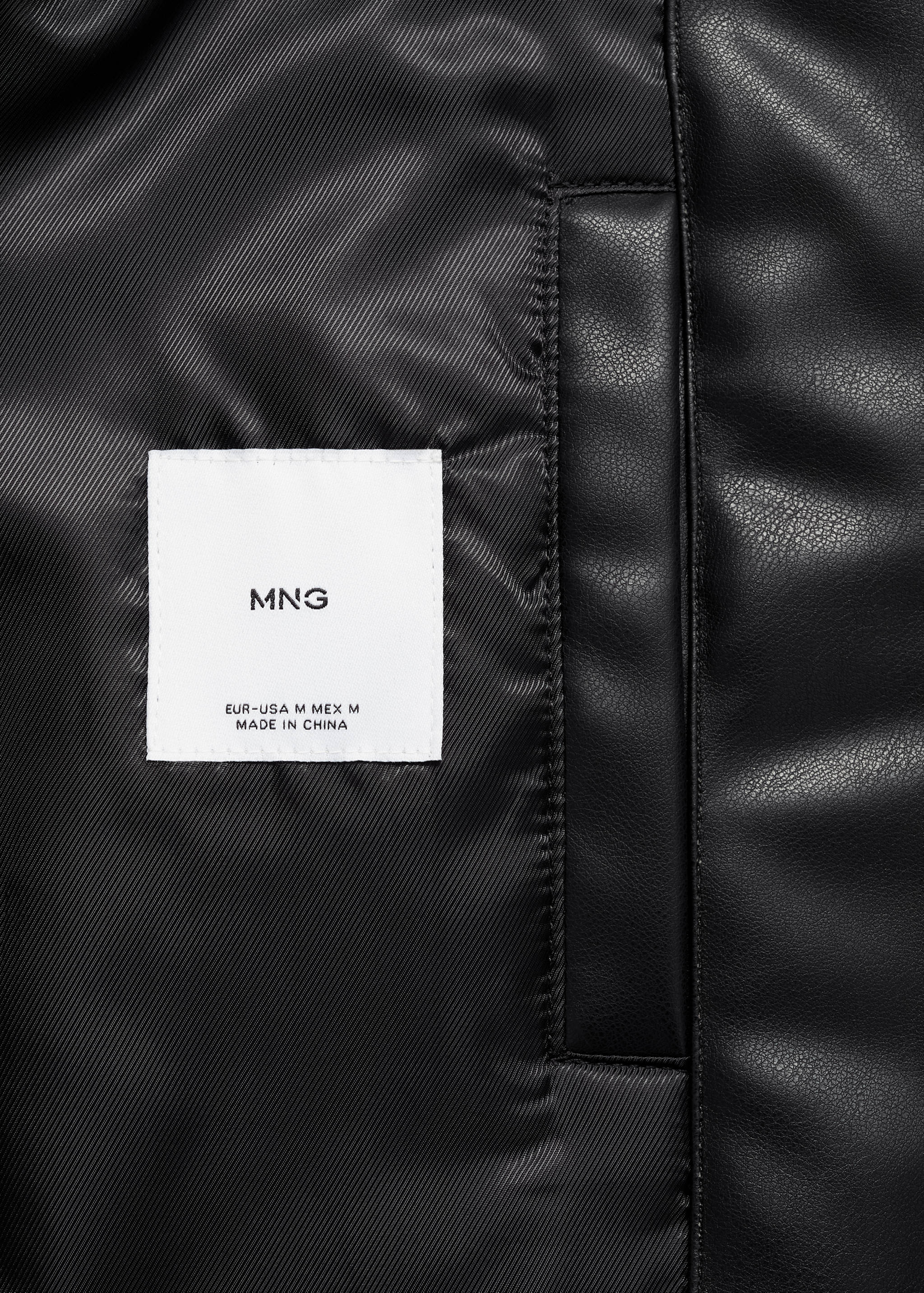 Blouson bomber simili-cuir - Détail de l'article 0