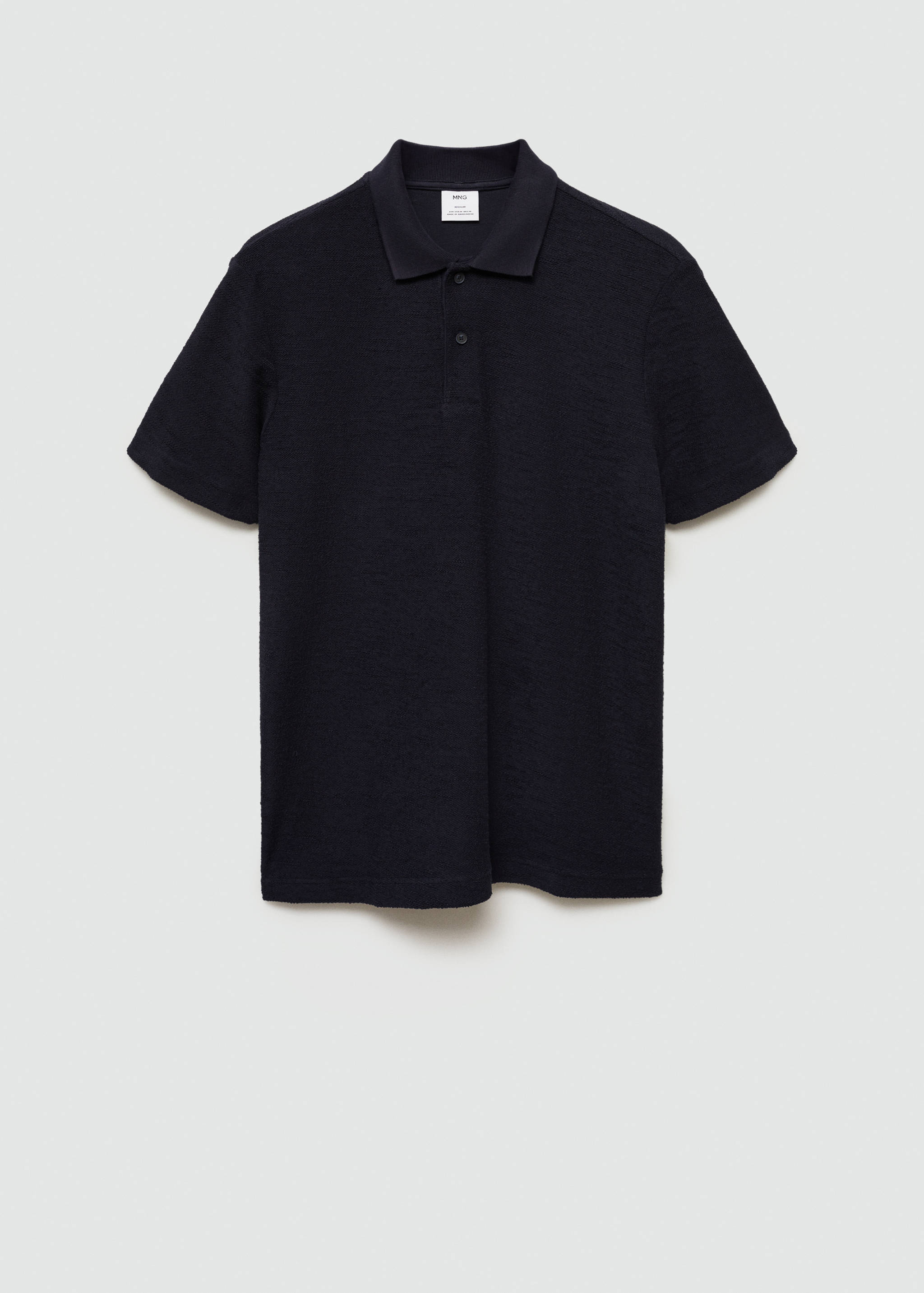 Regular-fit cotton polo shirt with terry structure - Article without model