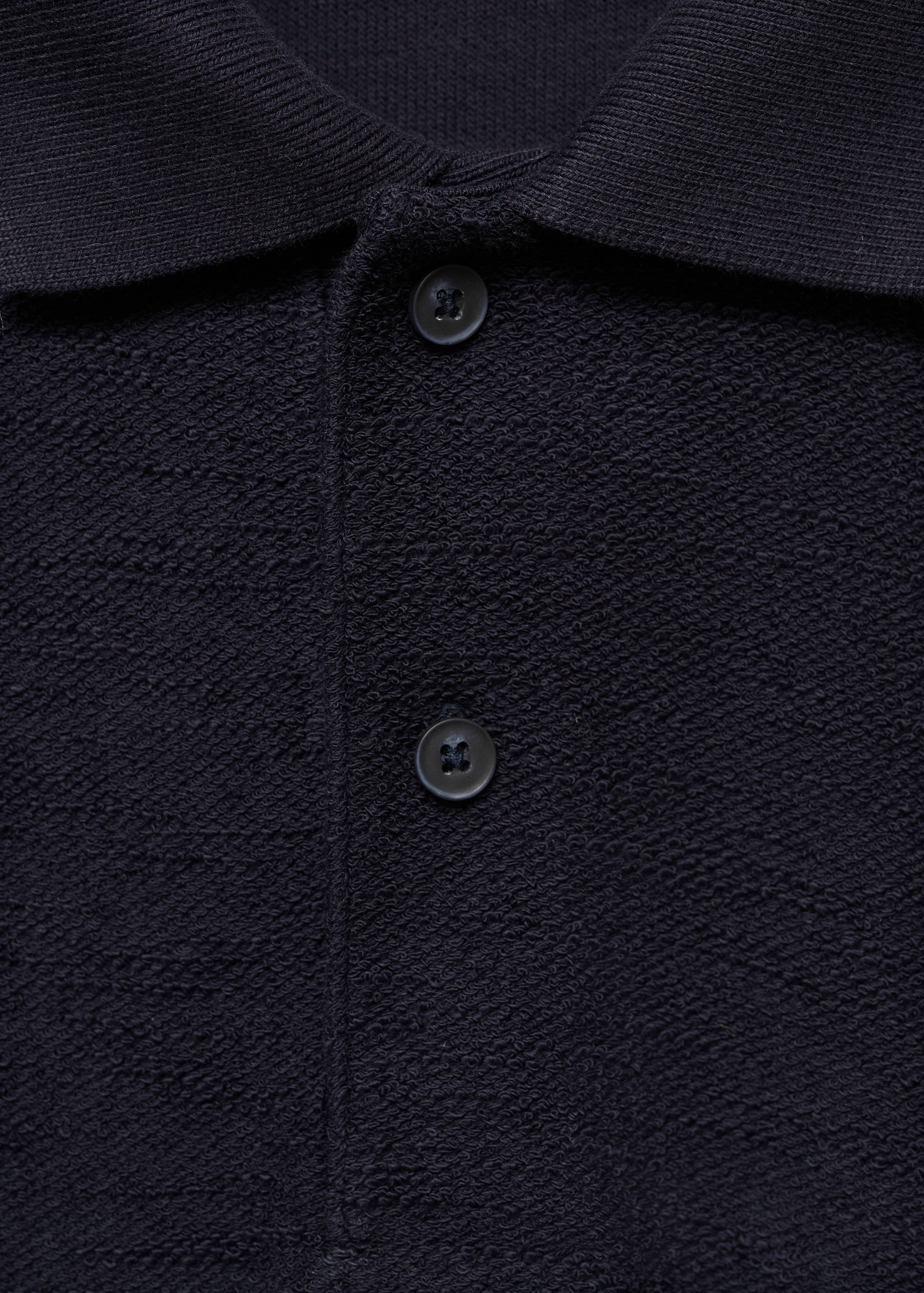 Regular-fit cotton polo shirt with terry structure - Details of the article 8