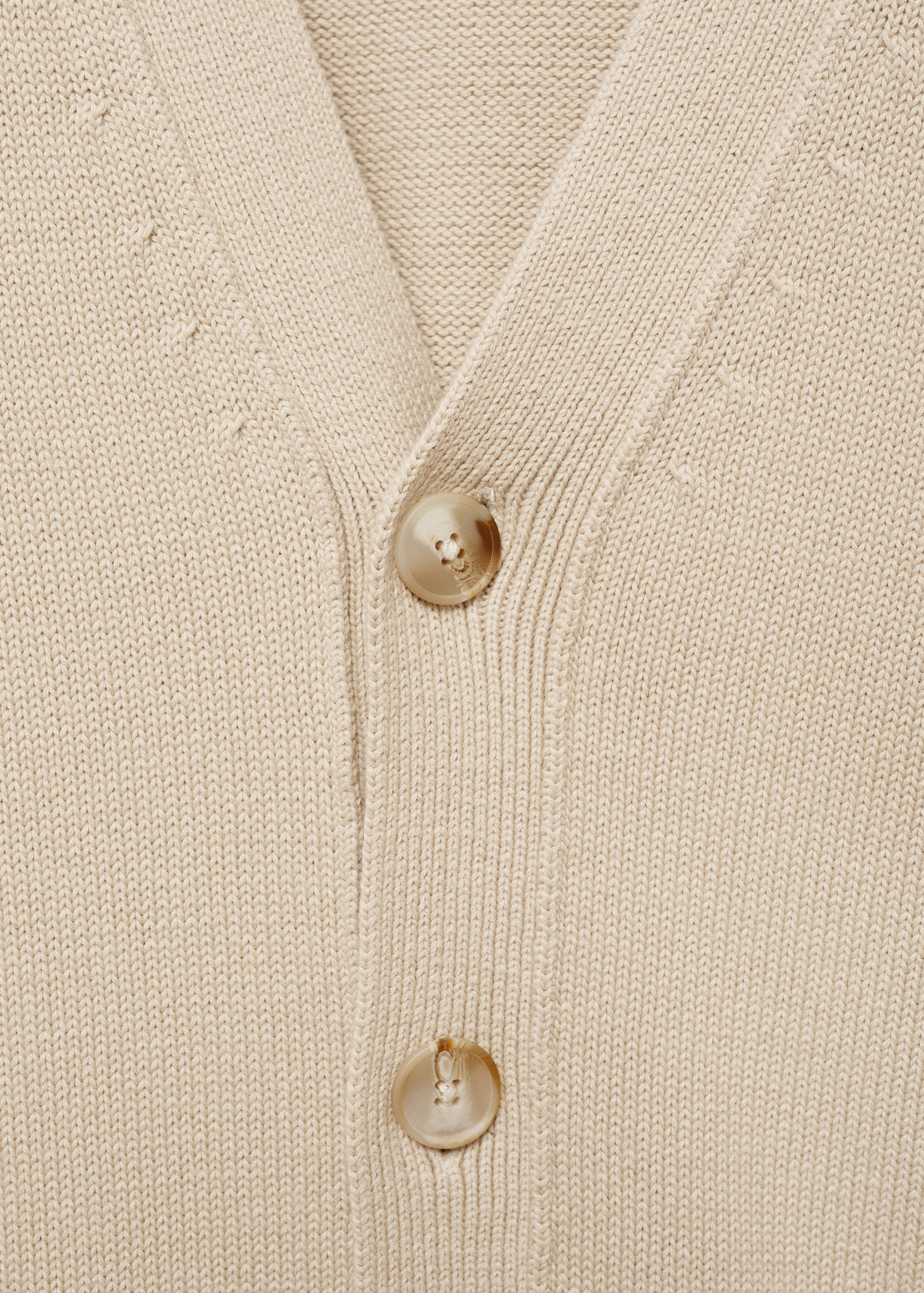 Knitted cotton cardigan with buttons - Details of the article 8