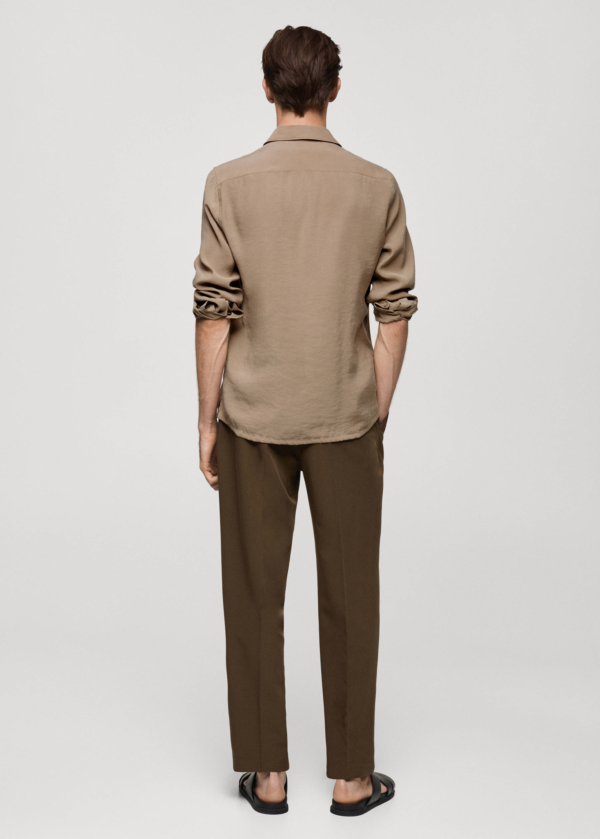 Regular kesim tencel gömlek - Ürünün arkası