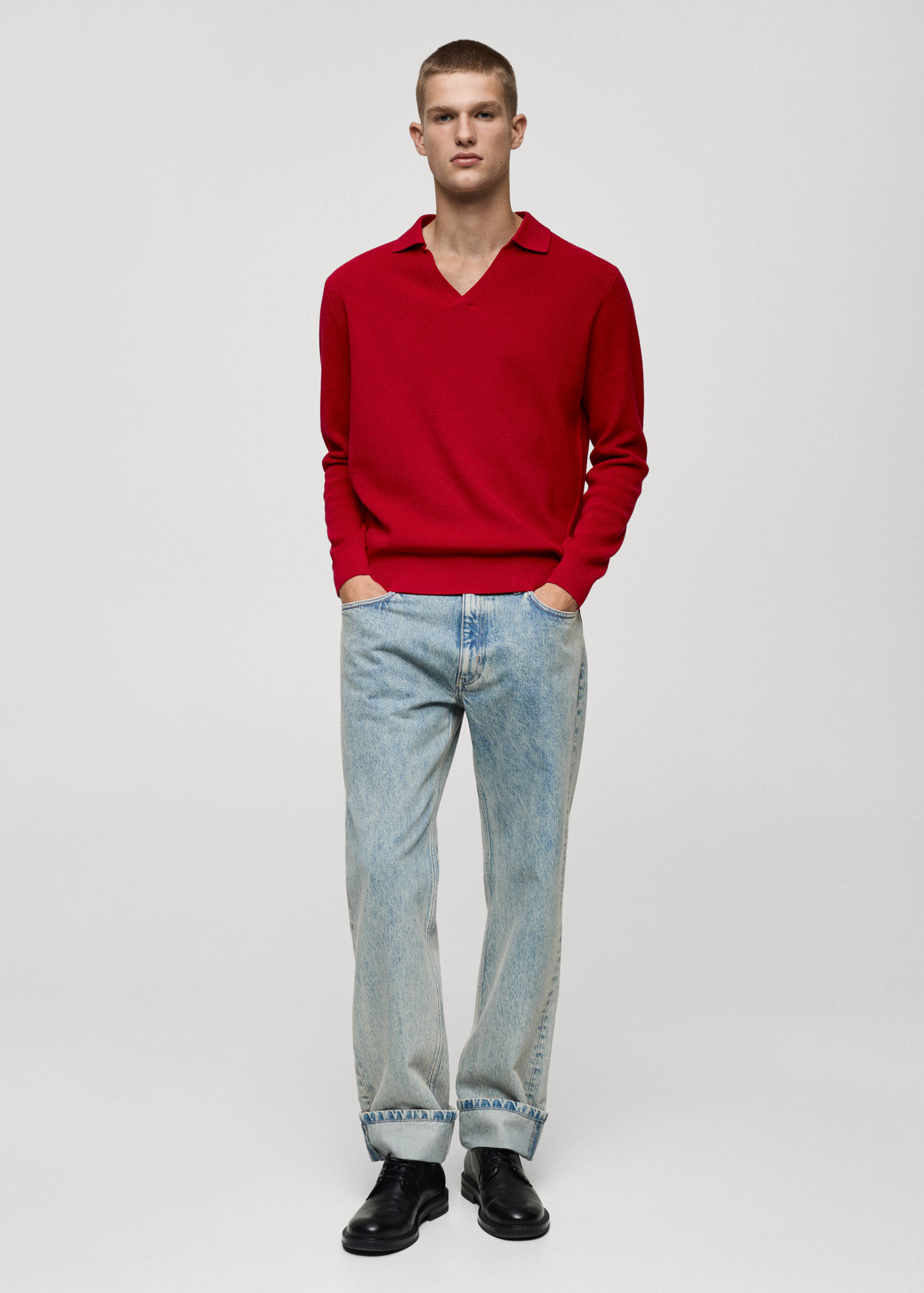 Pull-over maille col polo - Plan général