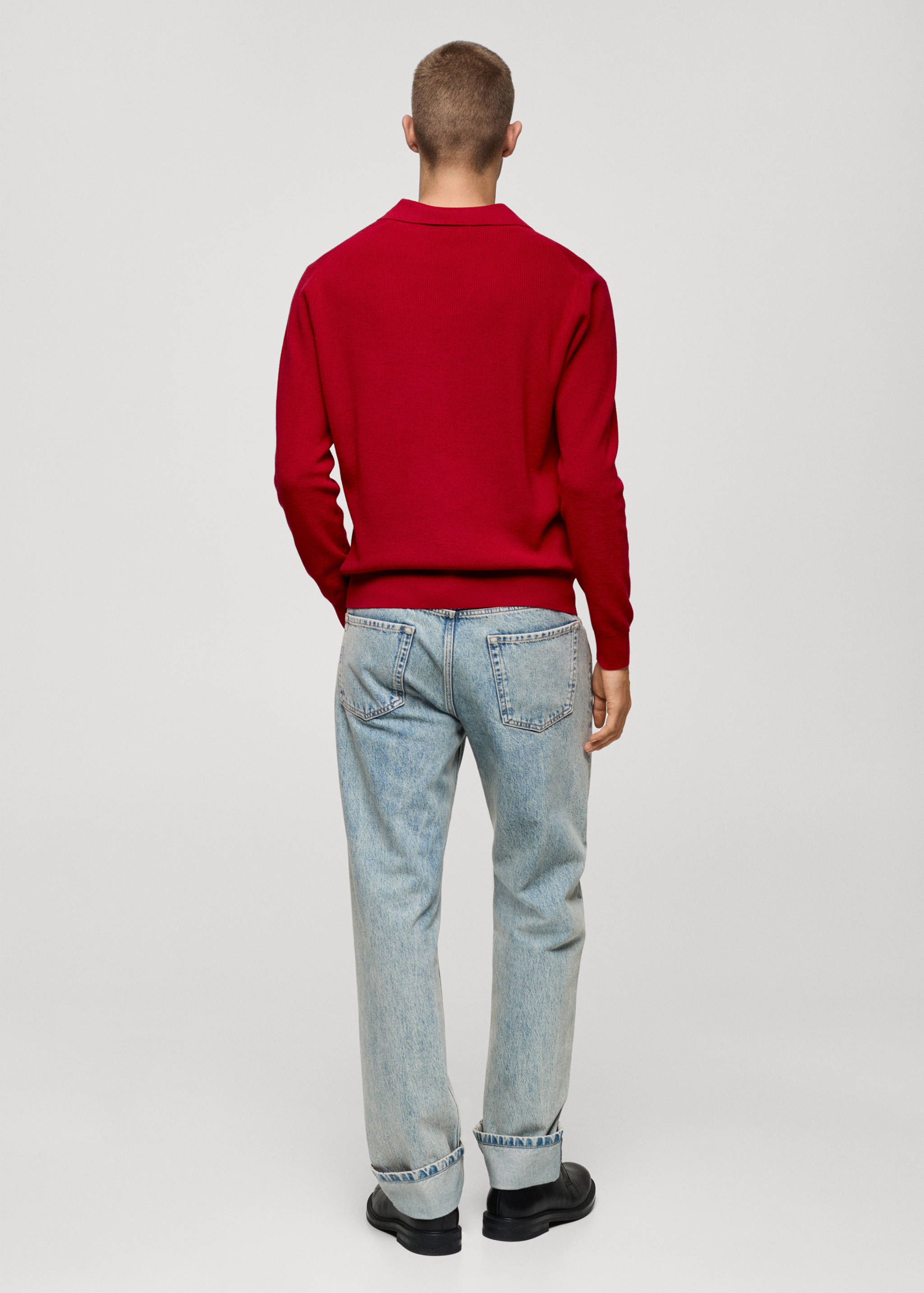 Pull-over maille col polo - Verso de l’article