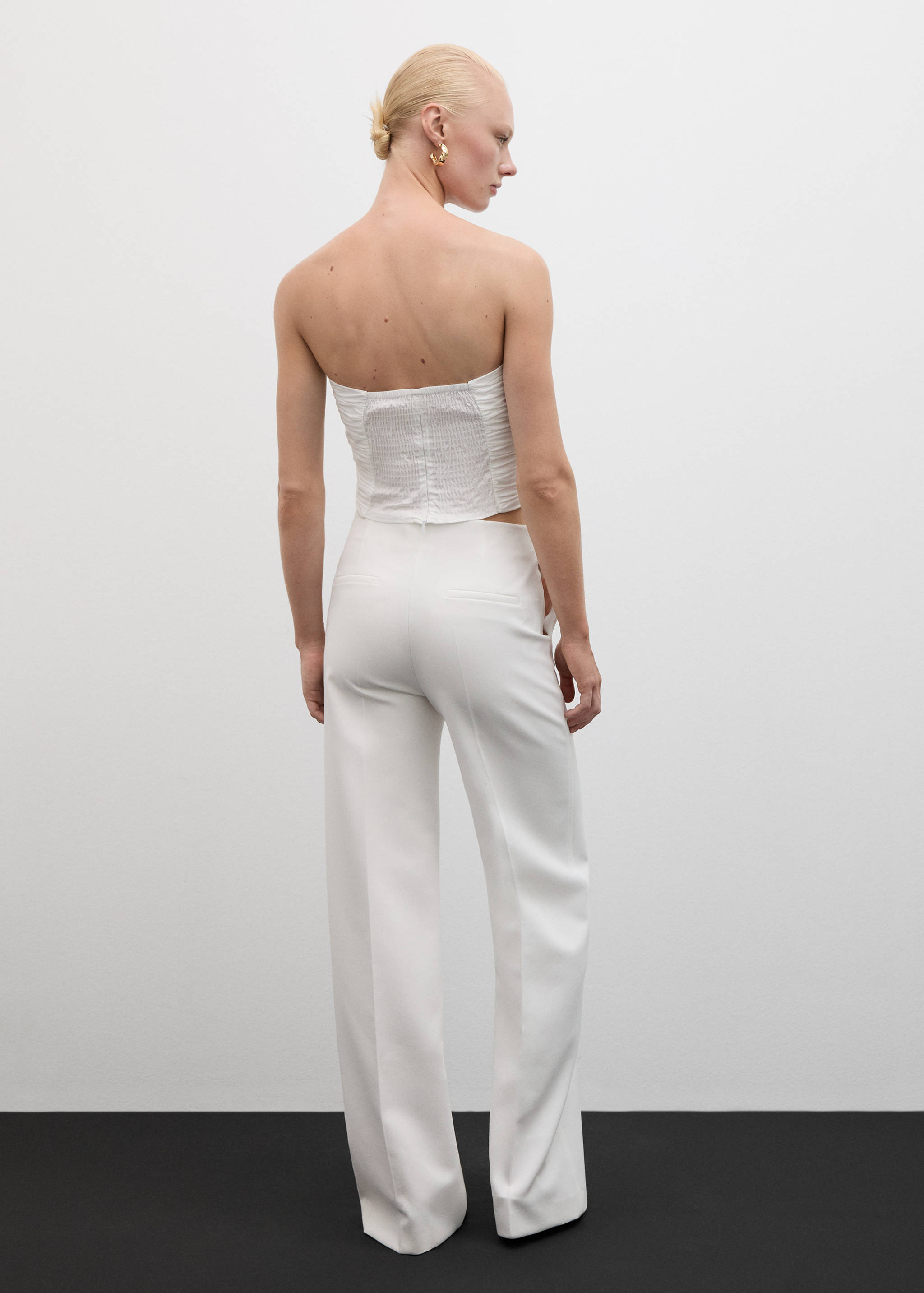 Maxi-flower ruched top - Reverse of the article