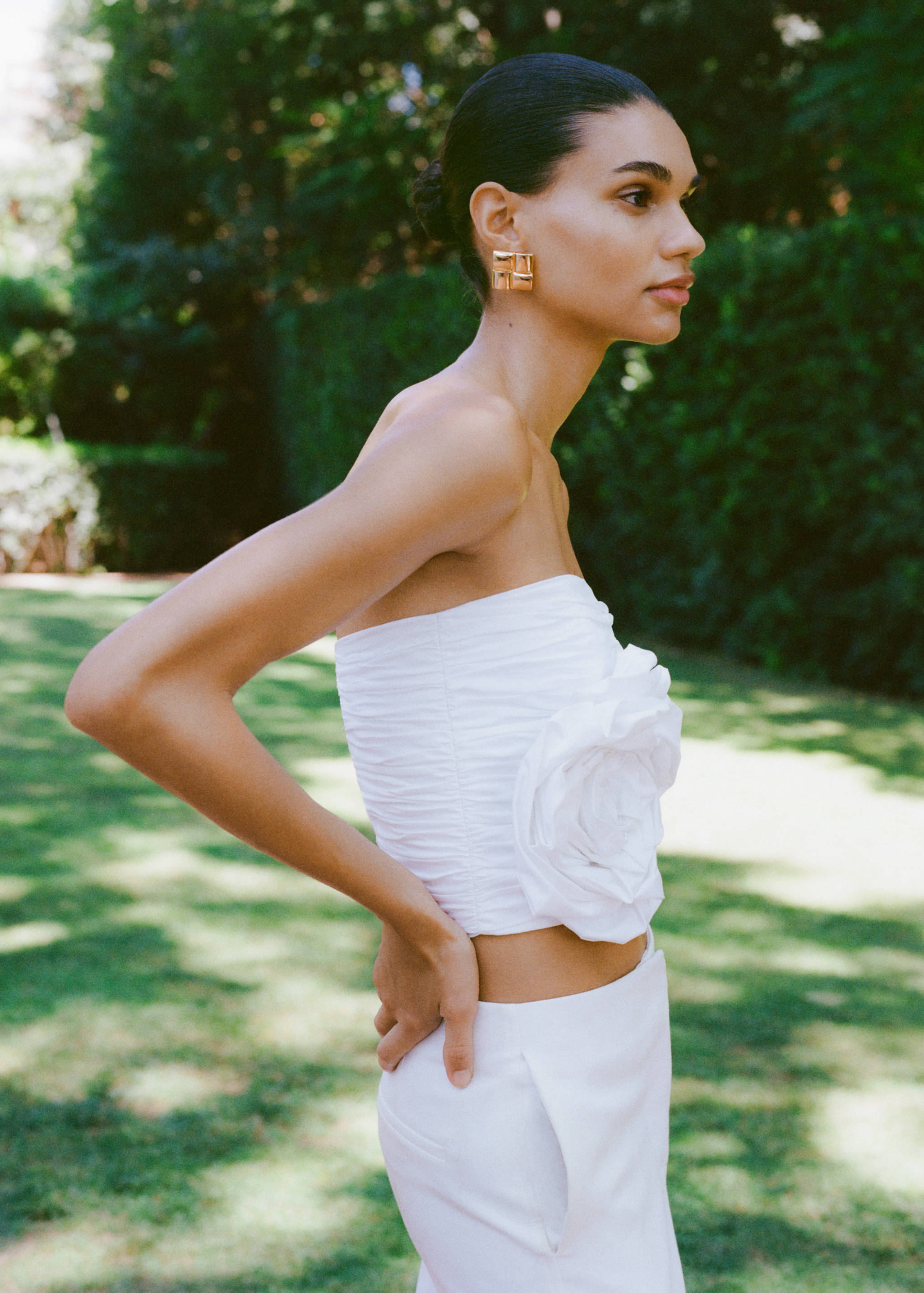 Maxi-flower ruched top - Details of the article 3