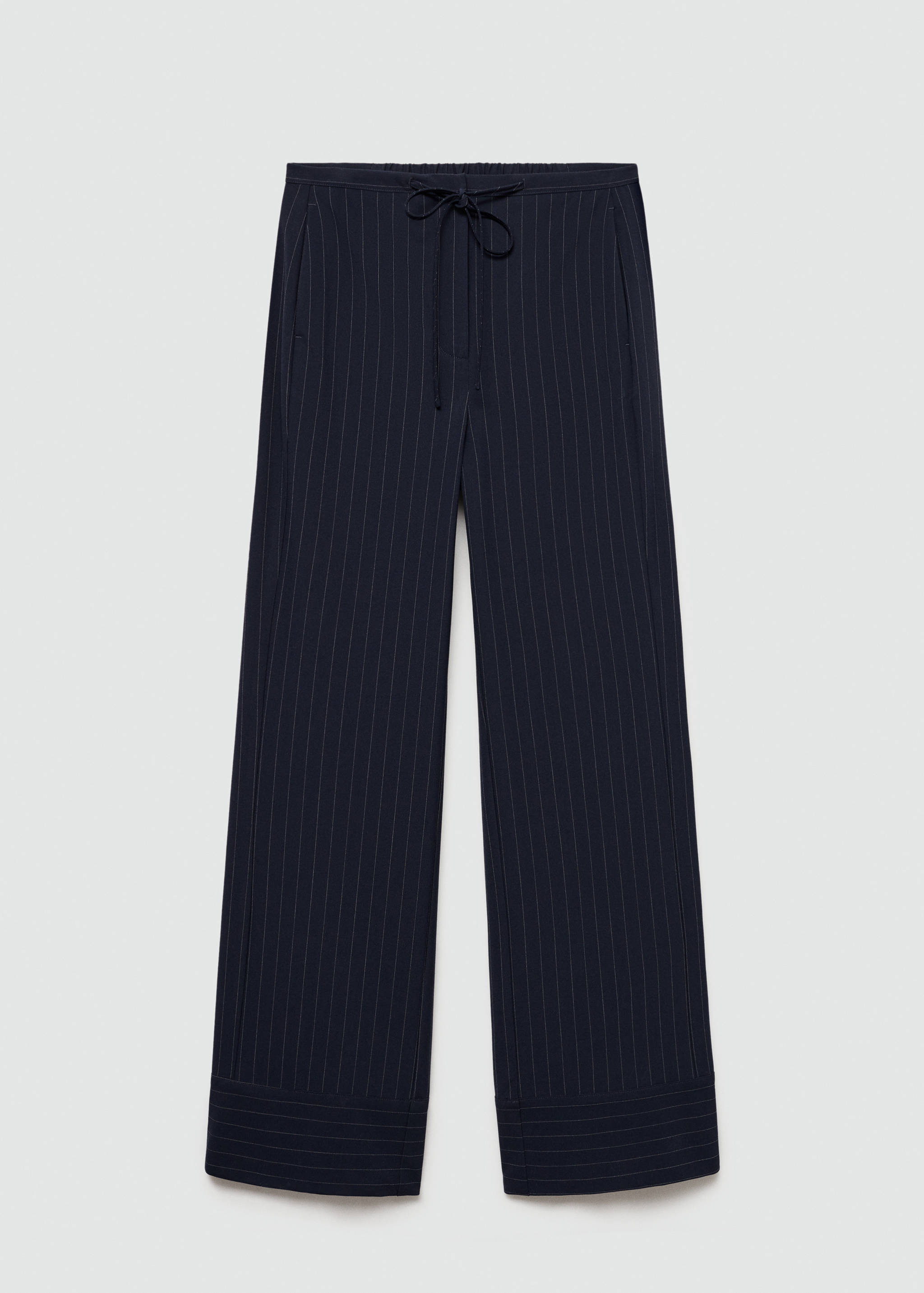 Chalk-stripe straight trousers - Article without model