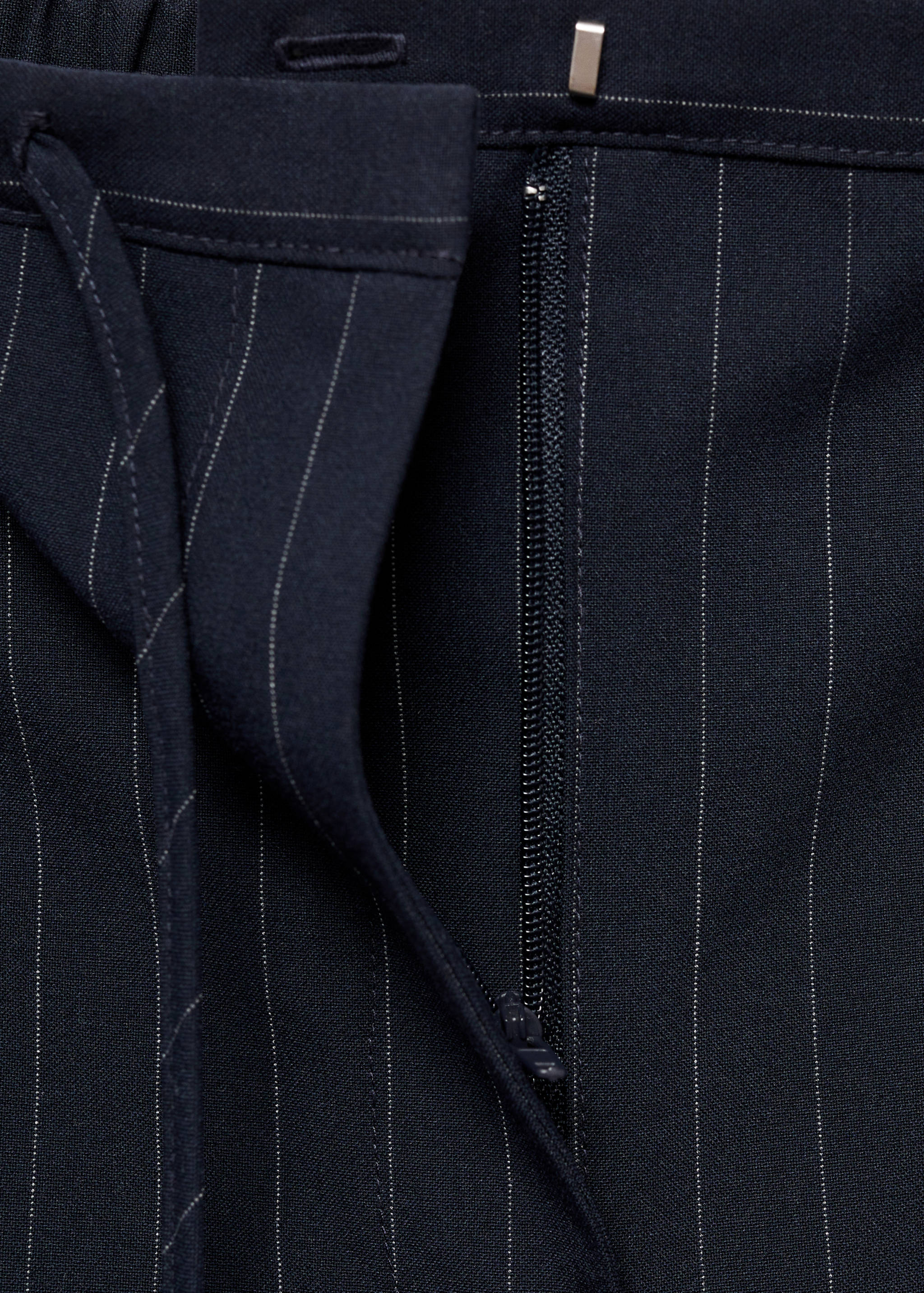 Chalk-stripe straight trousers - Details of the article 8