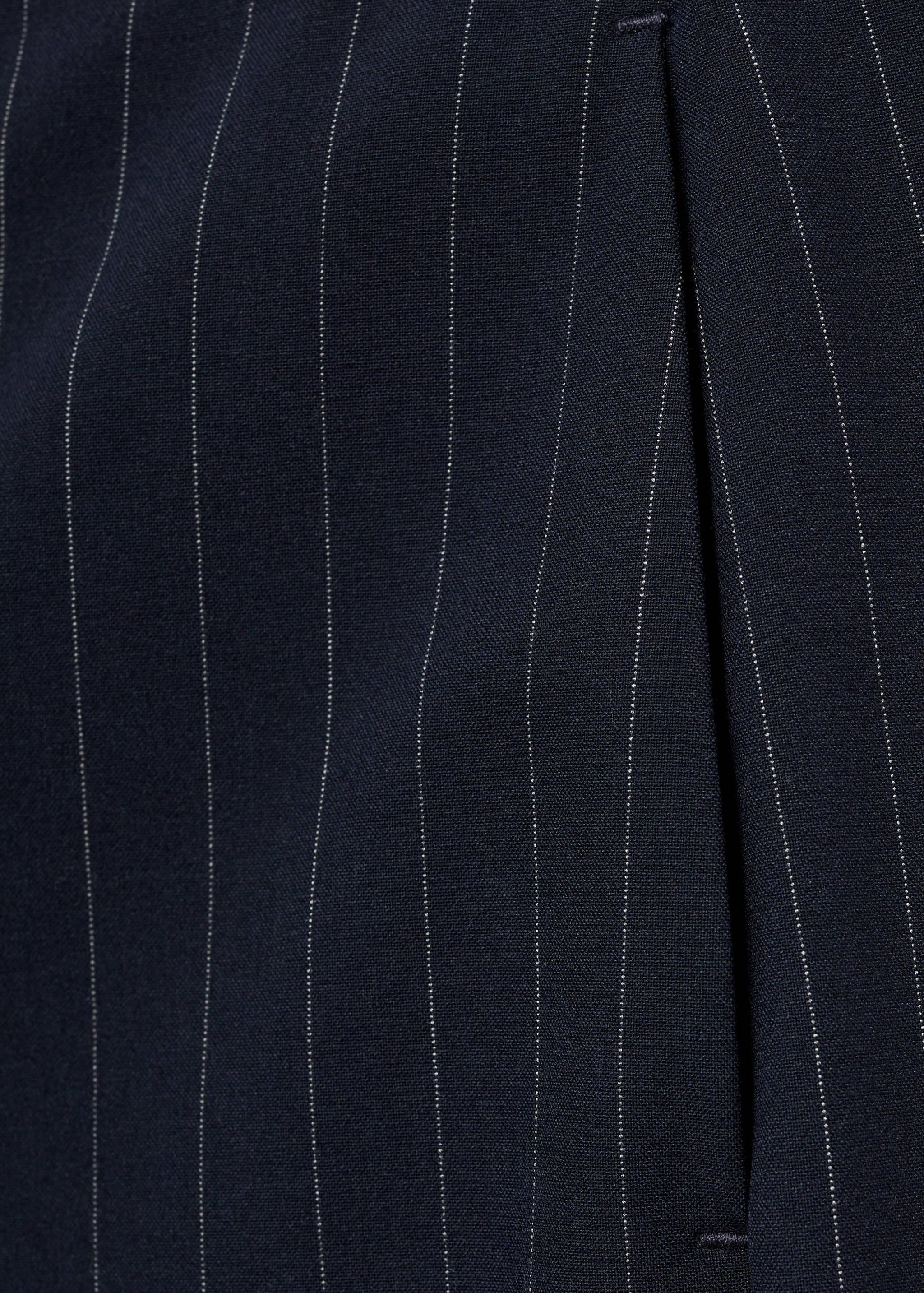 Chalk-stripe straight trousers - Details of the article 0