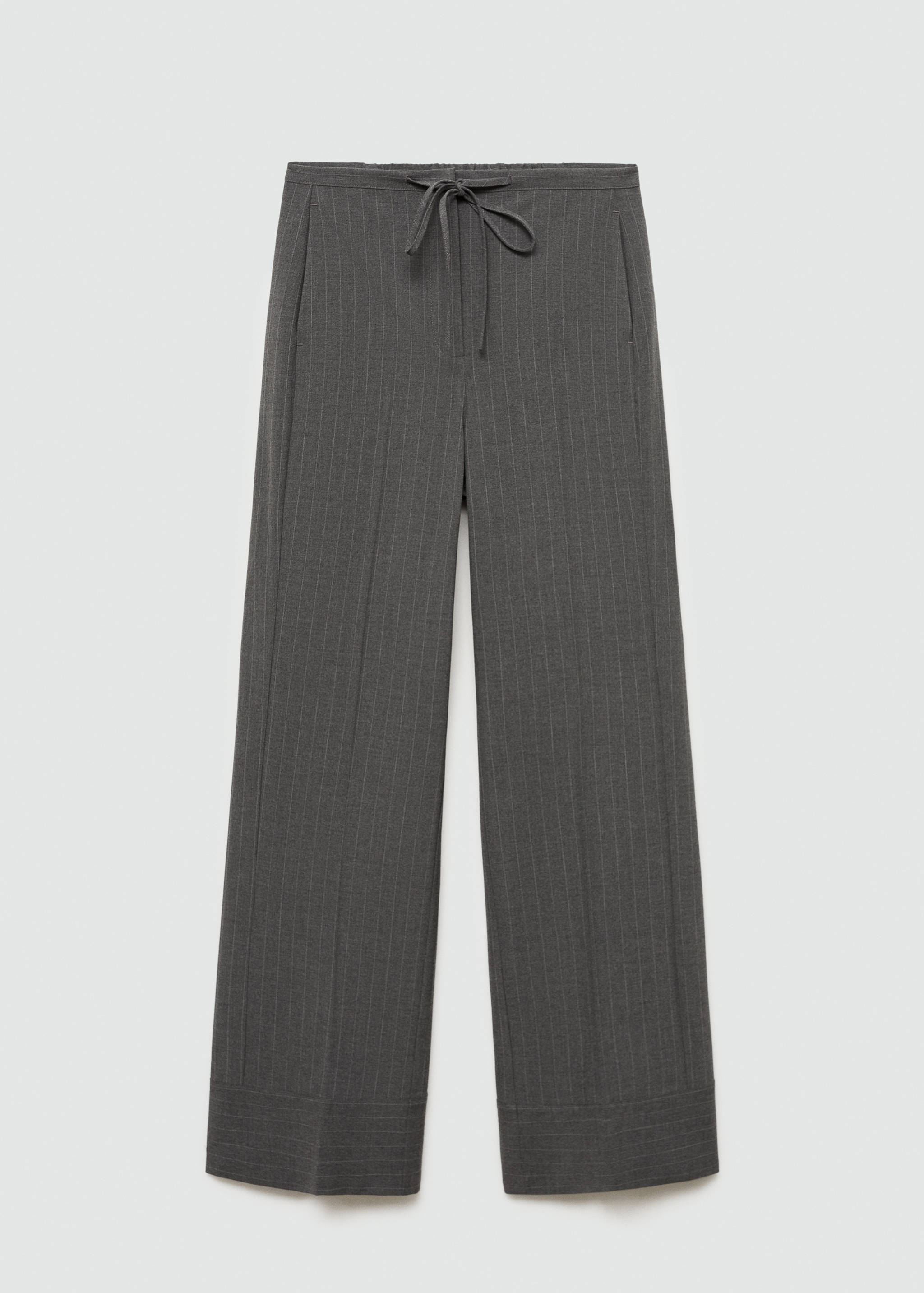 Chalk-stripe straight trousers - Article without model