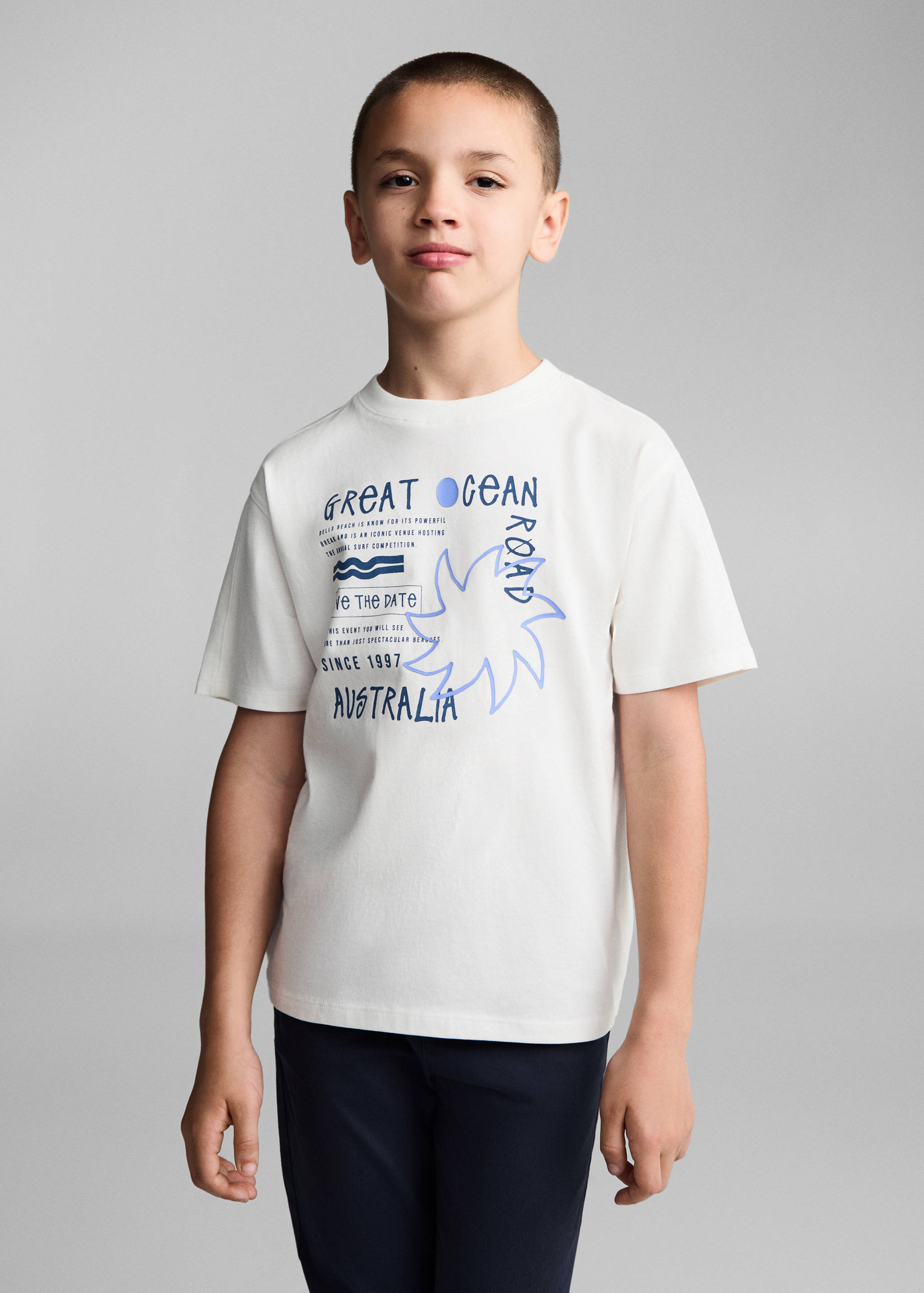 Surf printed t-shirt - Medium plane