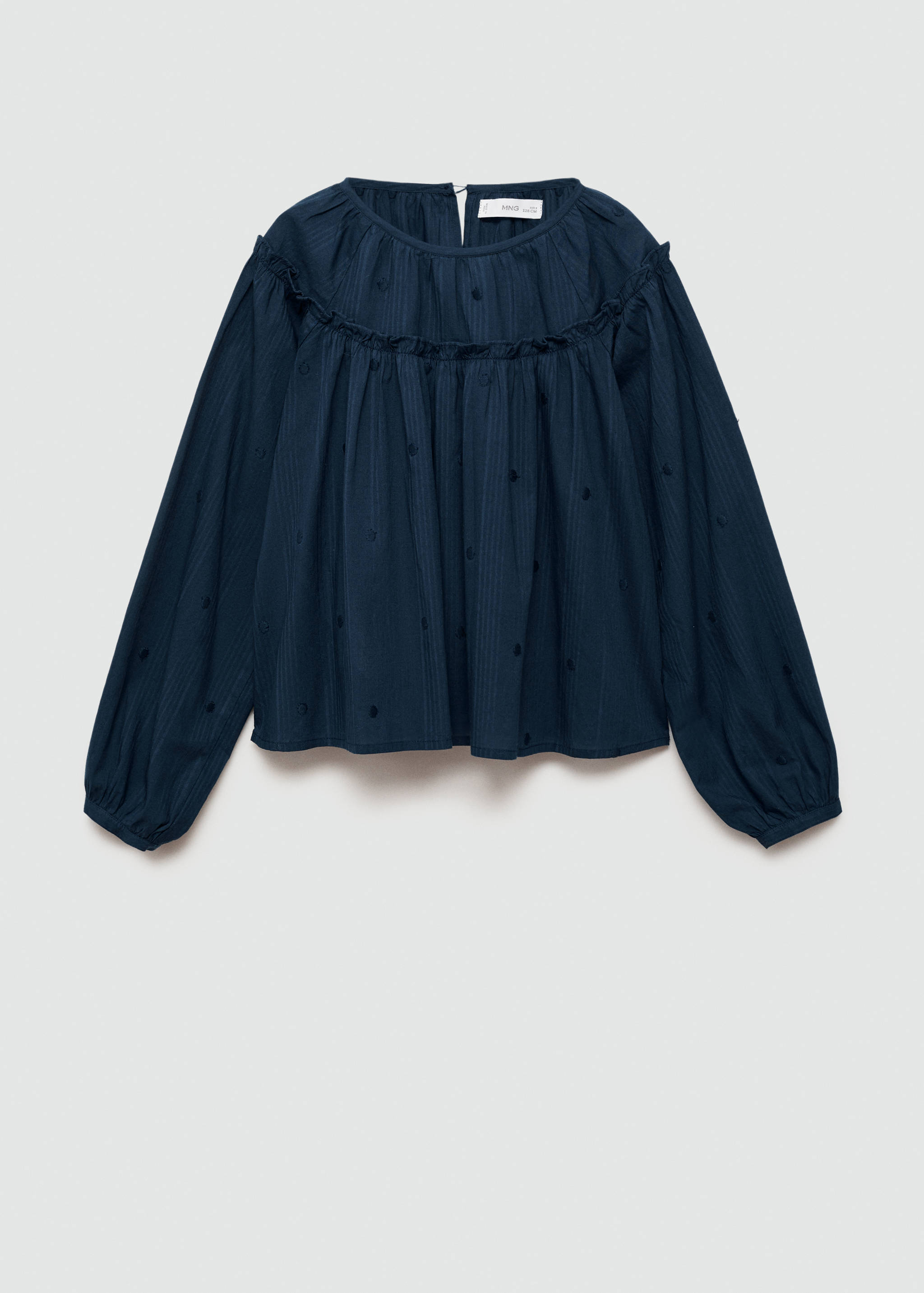 Blouse à pois brodés - Article sans modèle