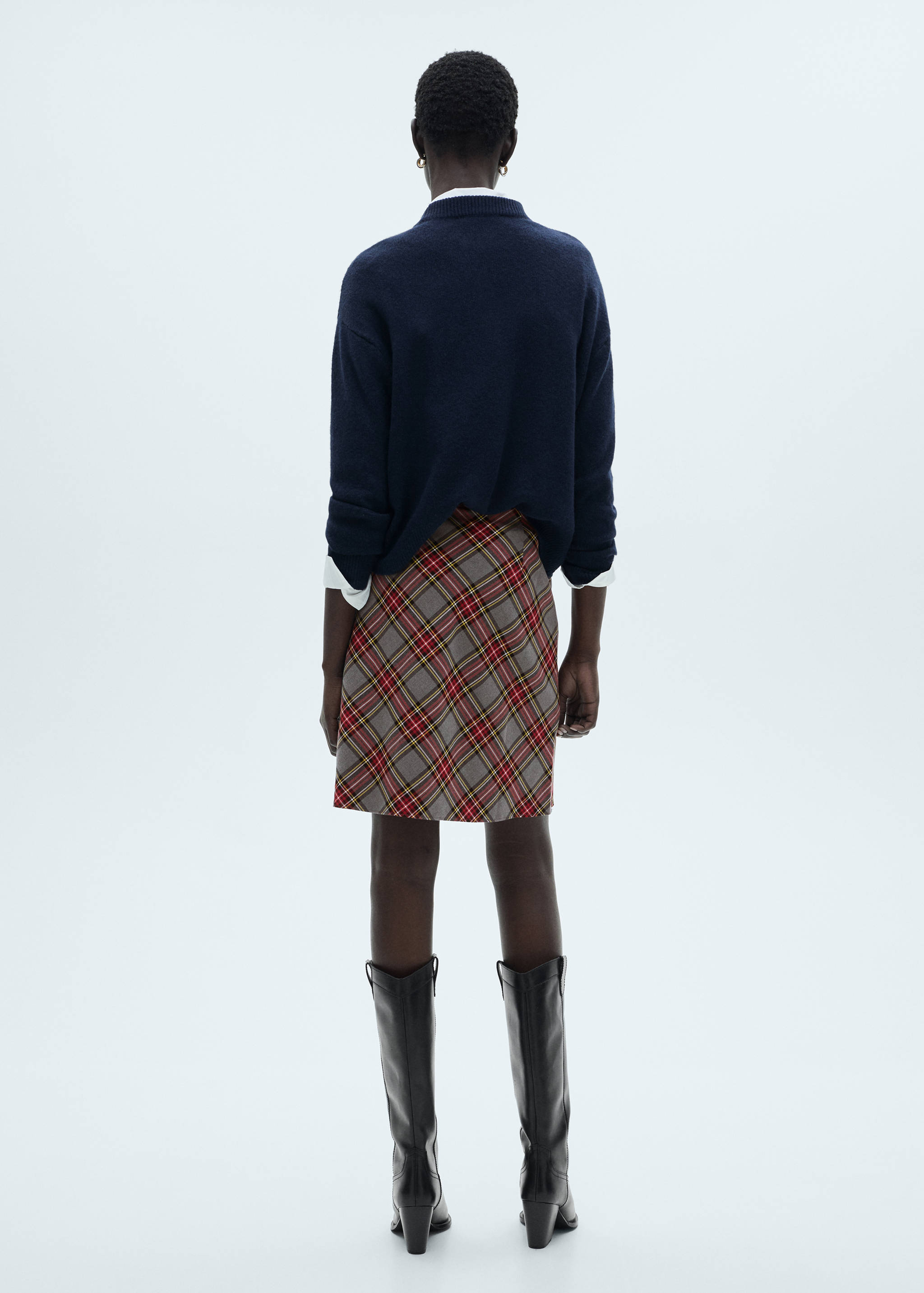 Jupe carreaux bord dentelle - Verso de l’article