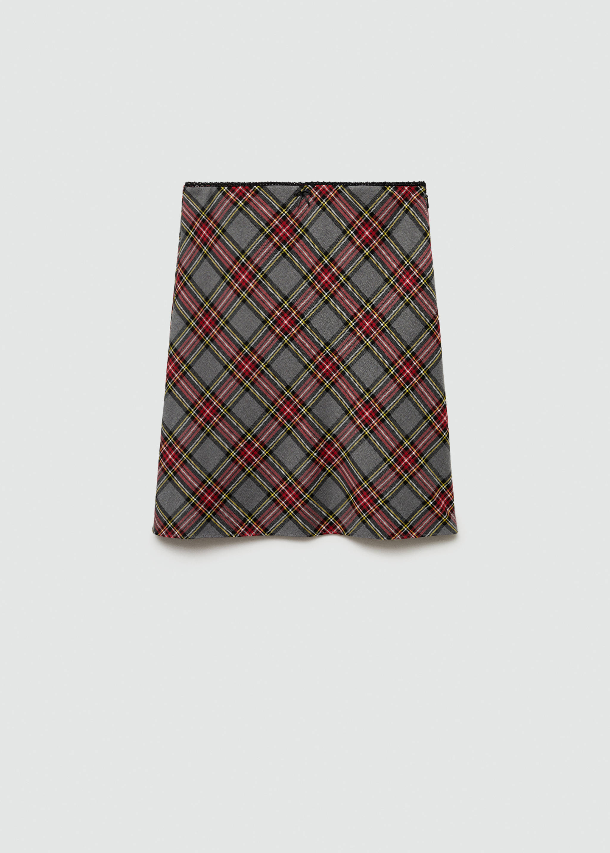 Jupe carreaux bord dentelle - Article sans modèle