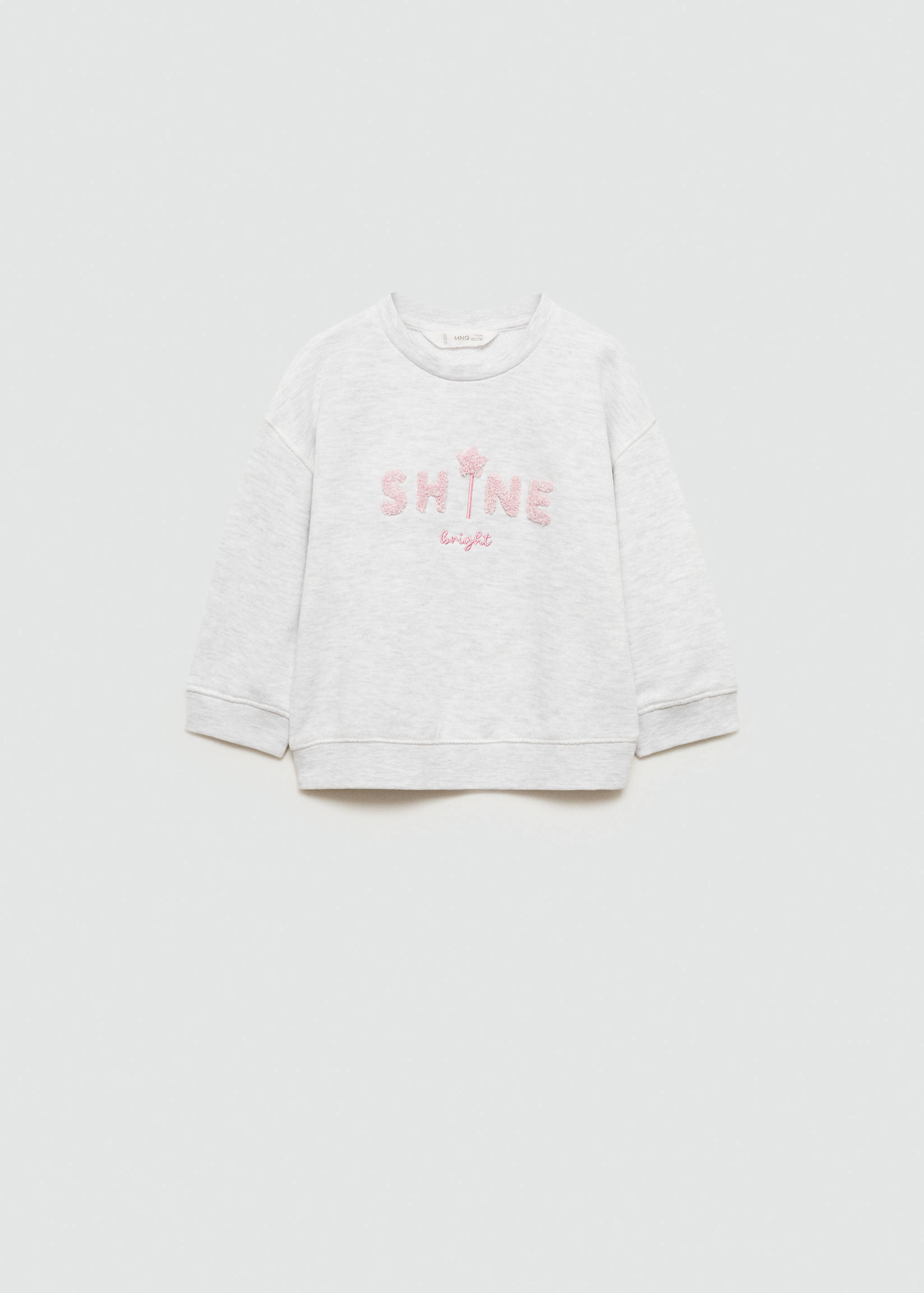 Embroidered detail cotton sweatshirt - Article without model