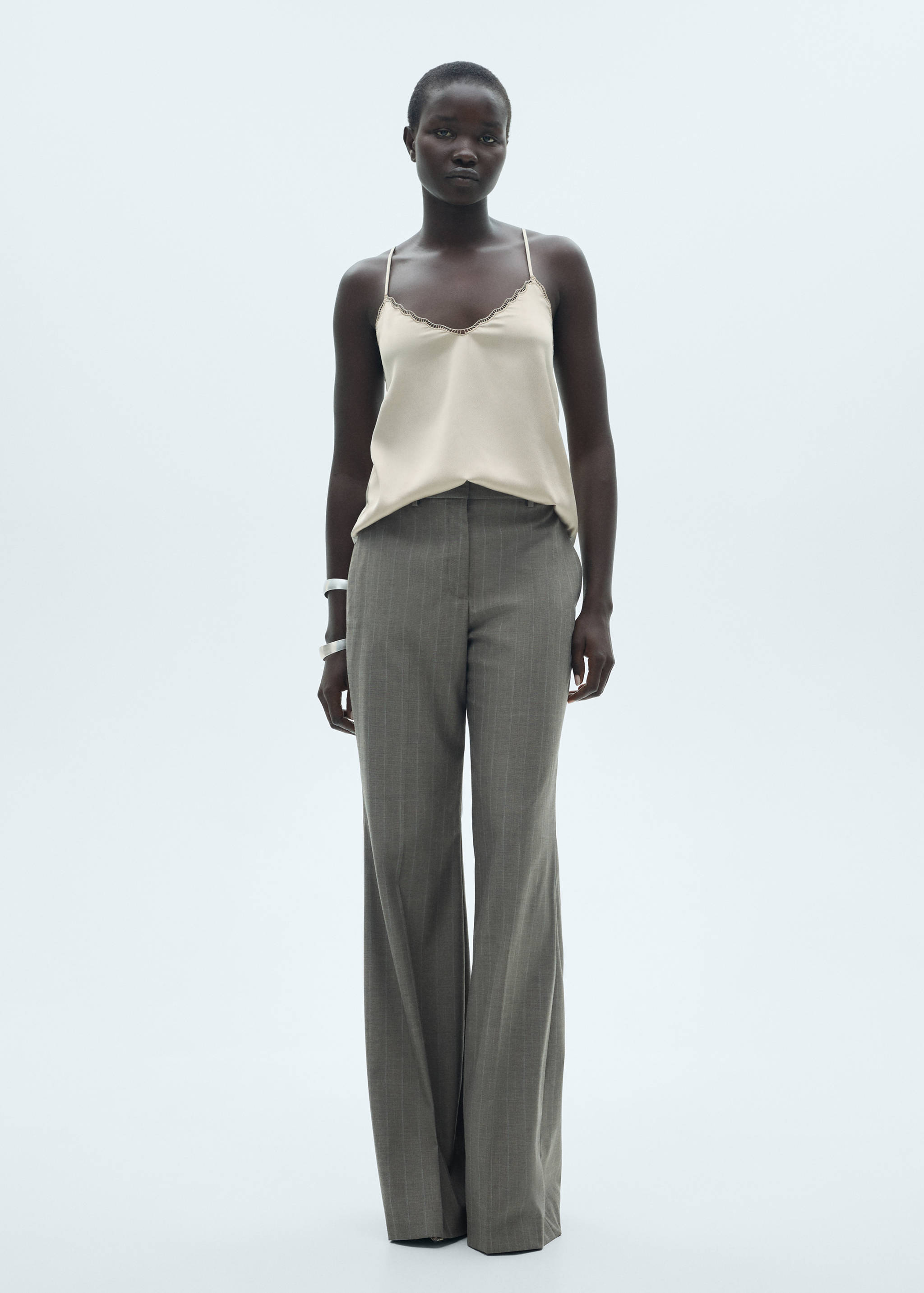 Top style lingerie satiné - Plan général