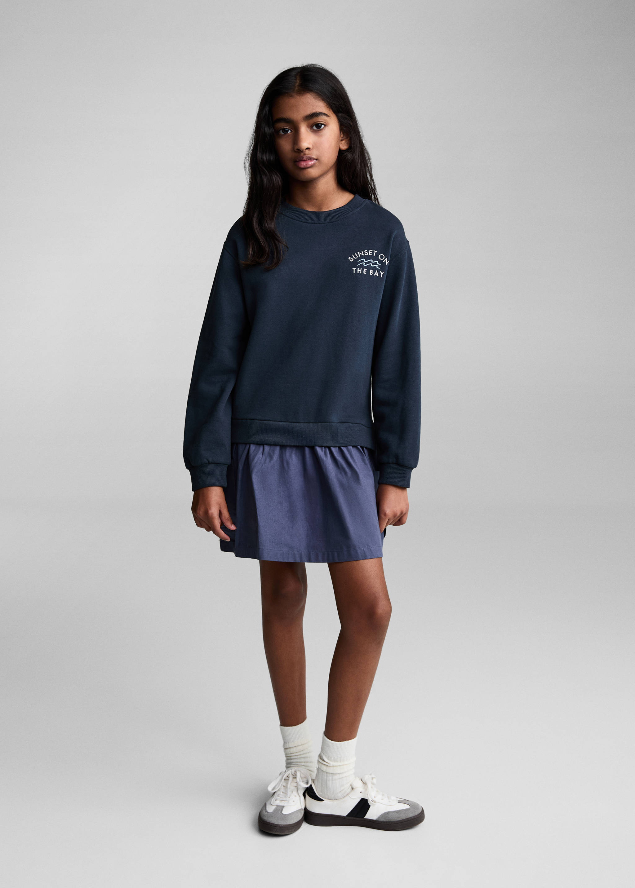 Embroidered sweatshirt dress - General plane
