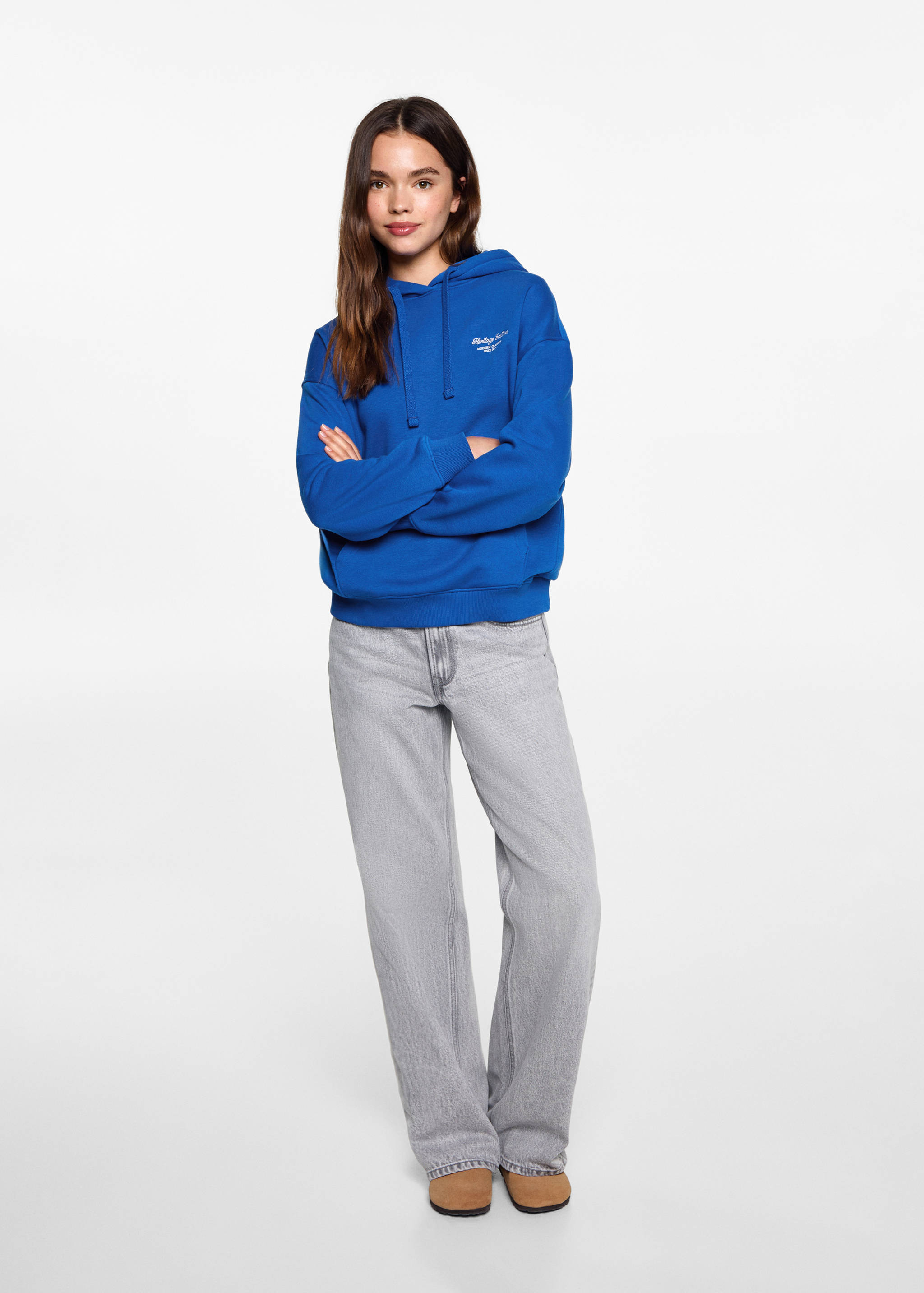 Hoodie mit Schriftzug - Allgemeine Ansicht