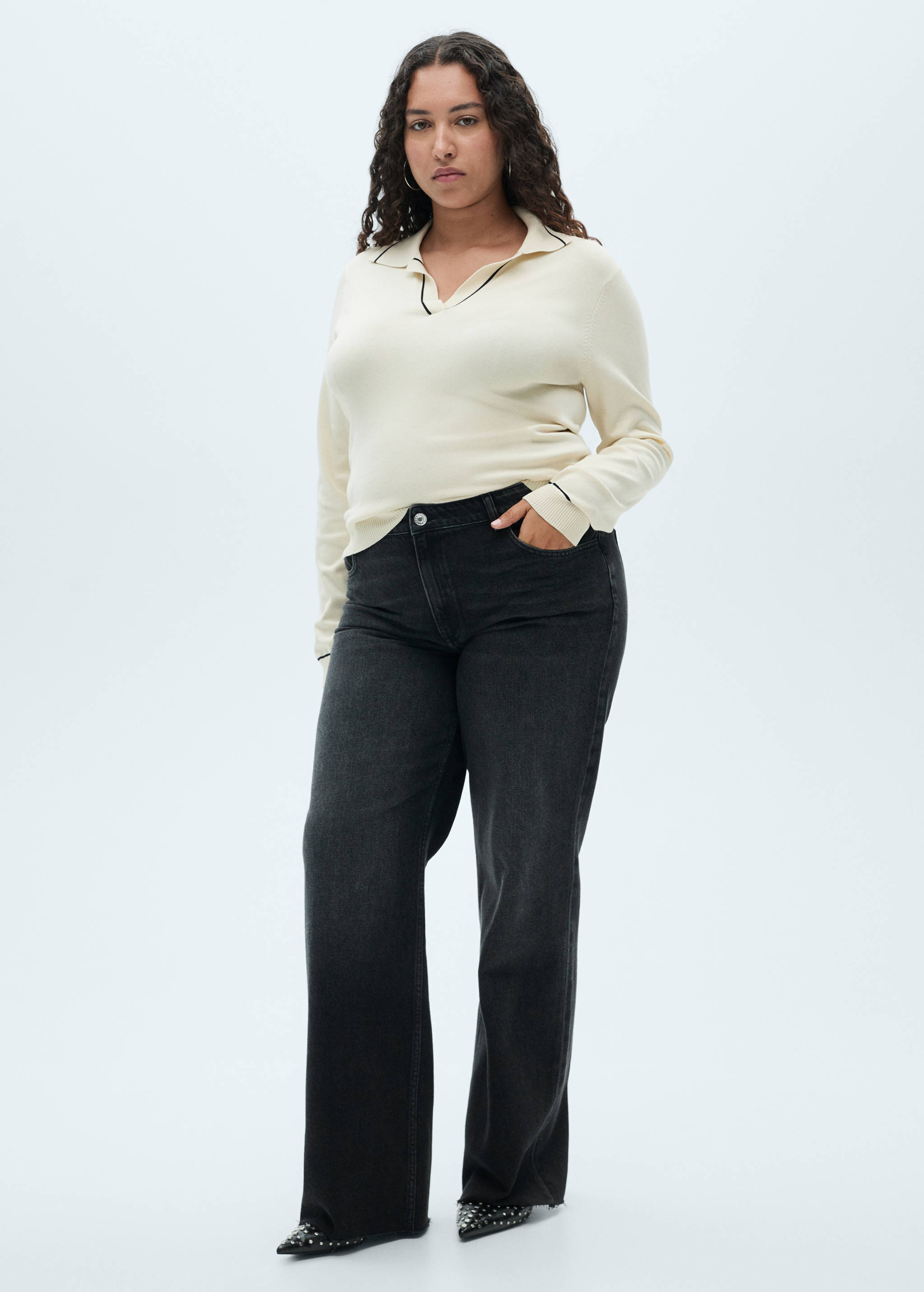 Danila high-waisted wide leg jeans - Details of the article 3