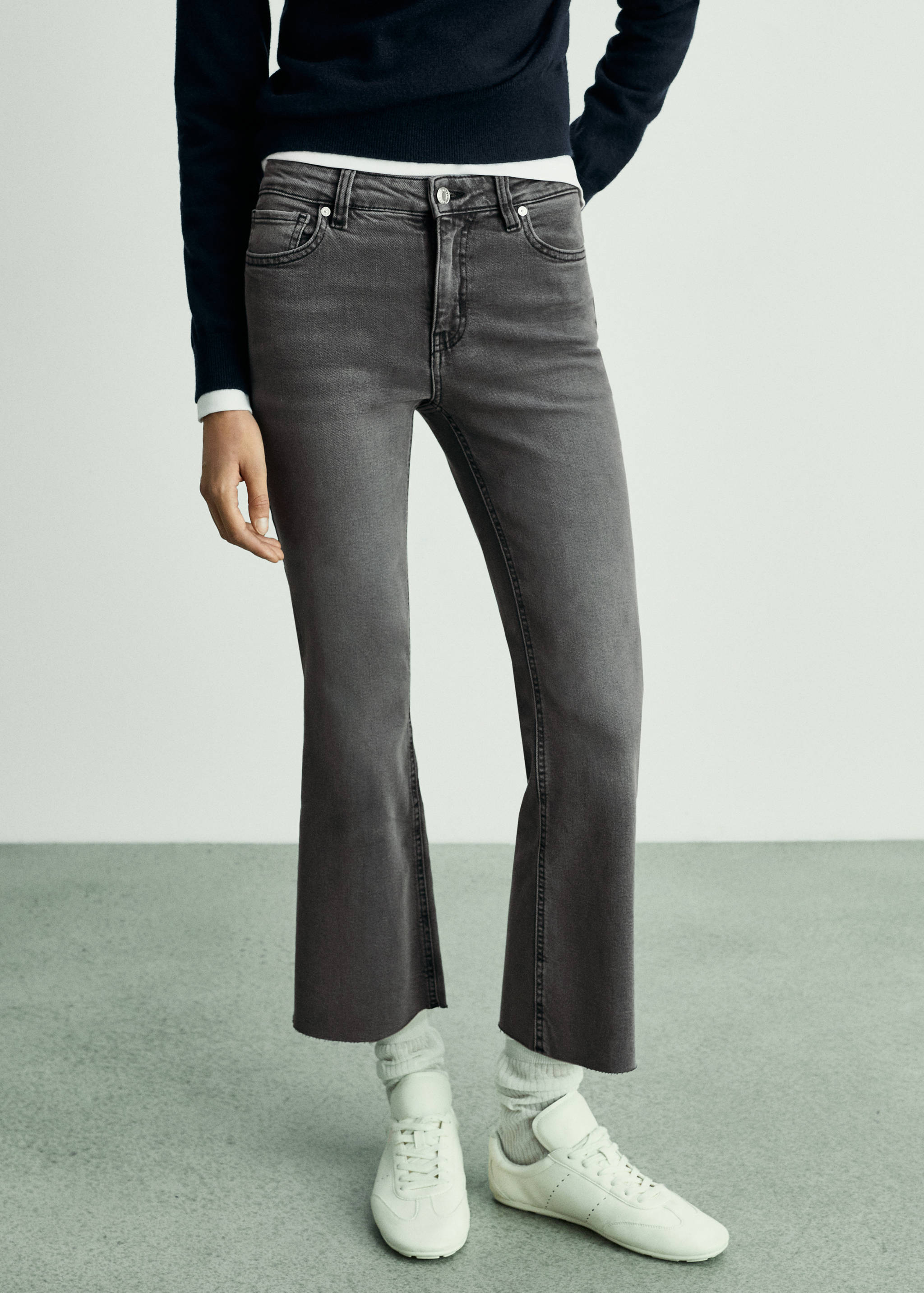 Sienna flared cropped jeans - Medium plane