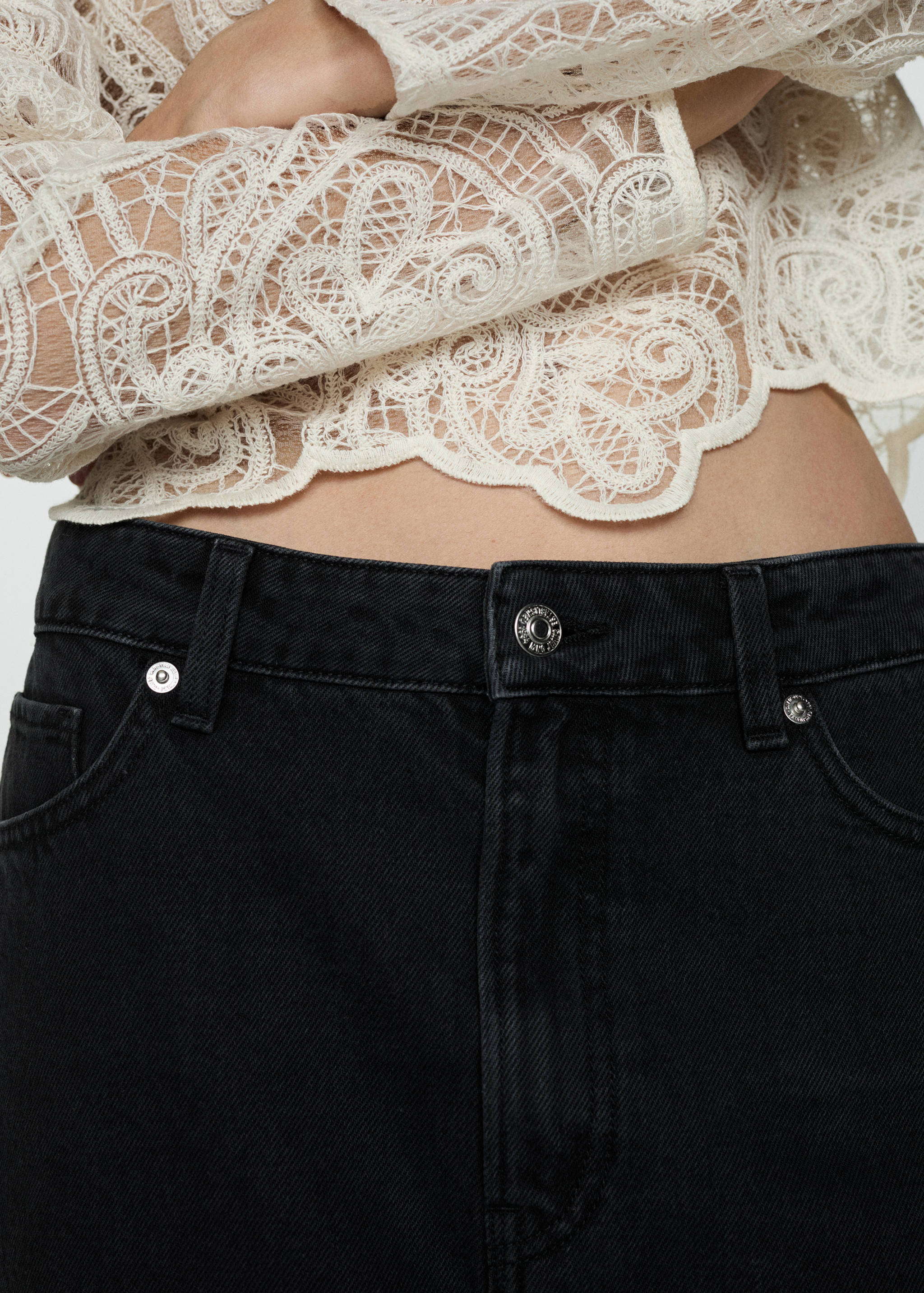 Denim midi-skirt - Details of the article 6