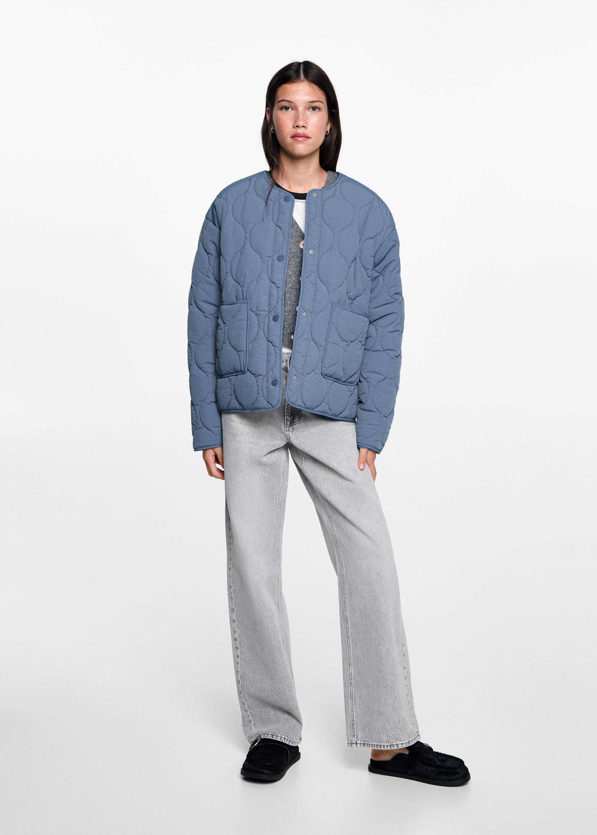 Quilted nylon jacket - General plane