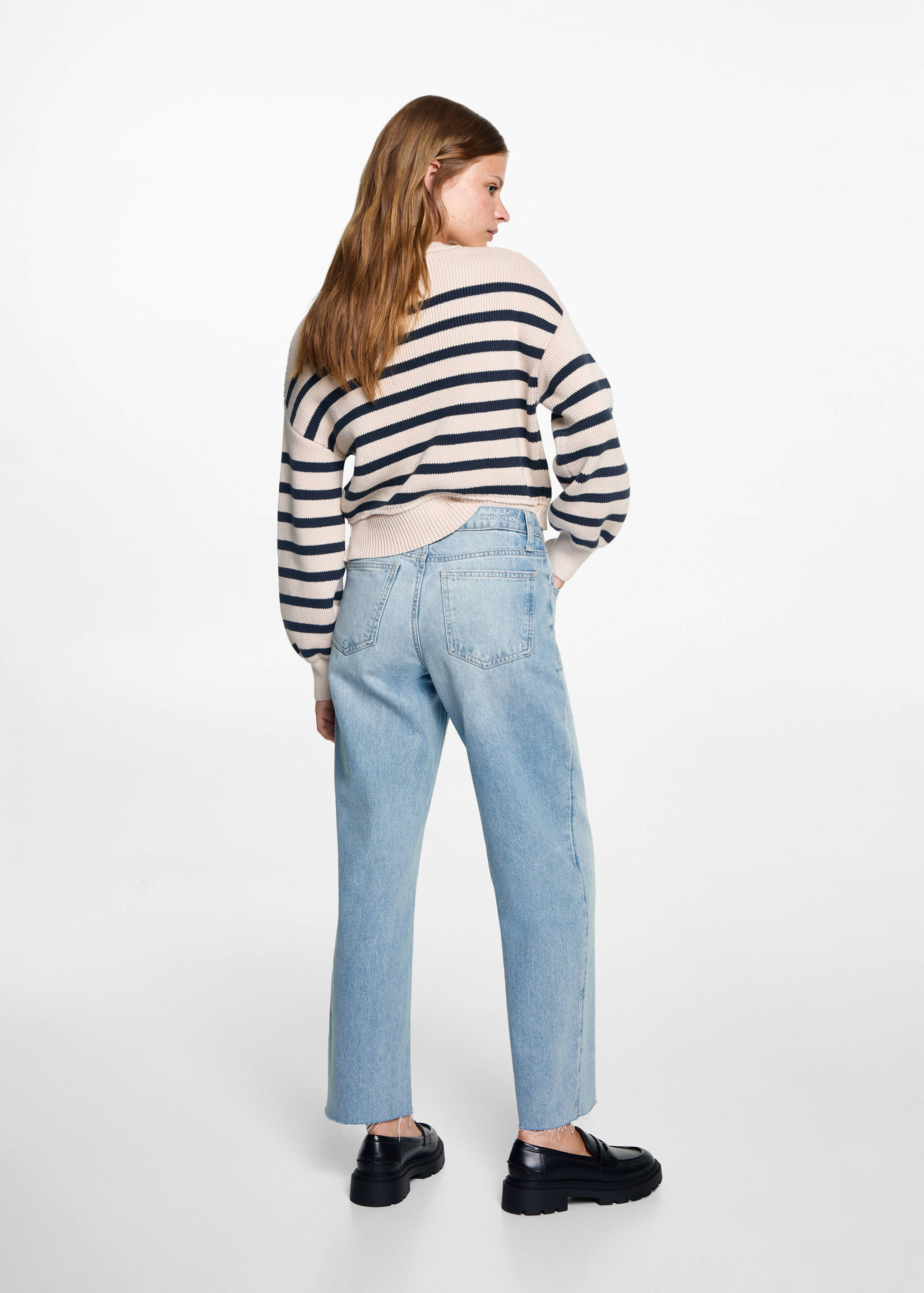 Culotte jeans with seam detail - Reverse of the article