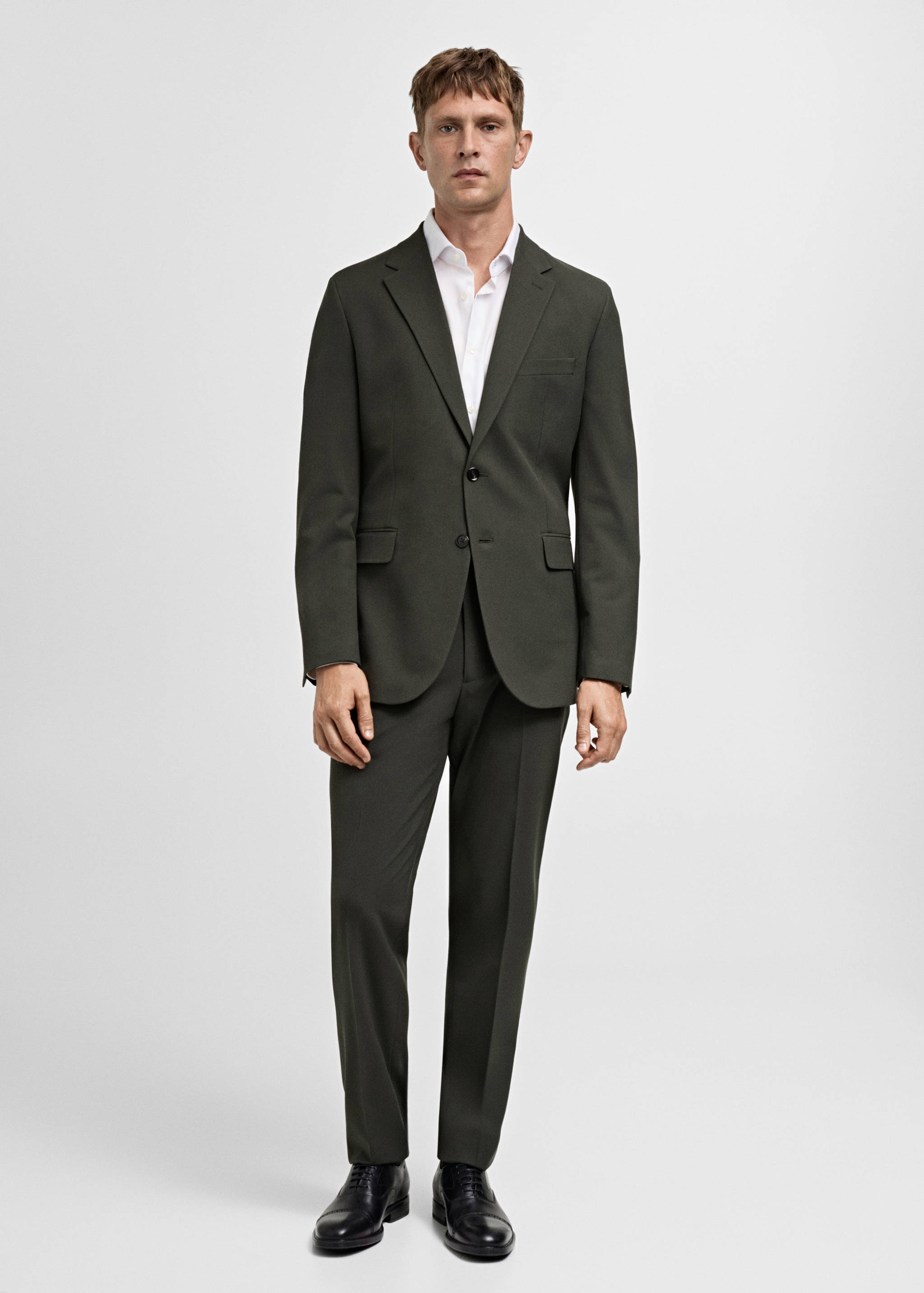 Stretch-fabric slim-fit suit jacket - General plane