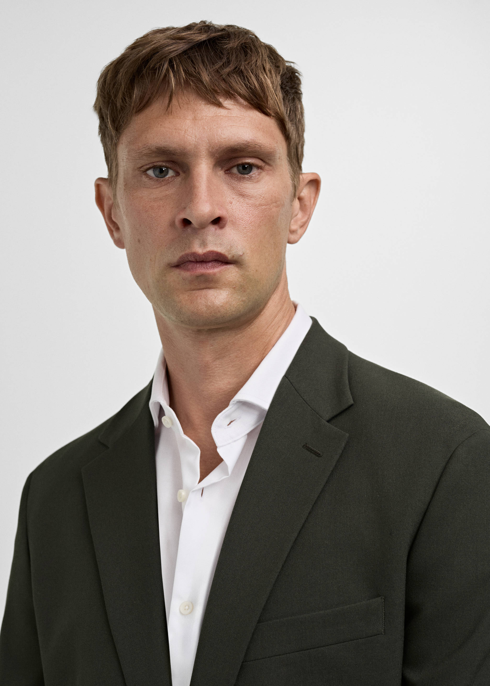 Stretch-fabric slim-fit suit jacket - Details of the article 1