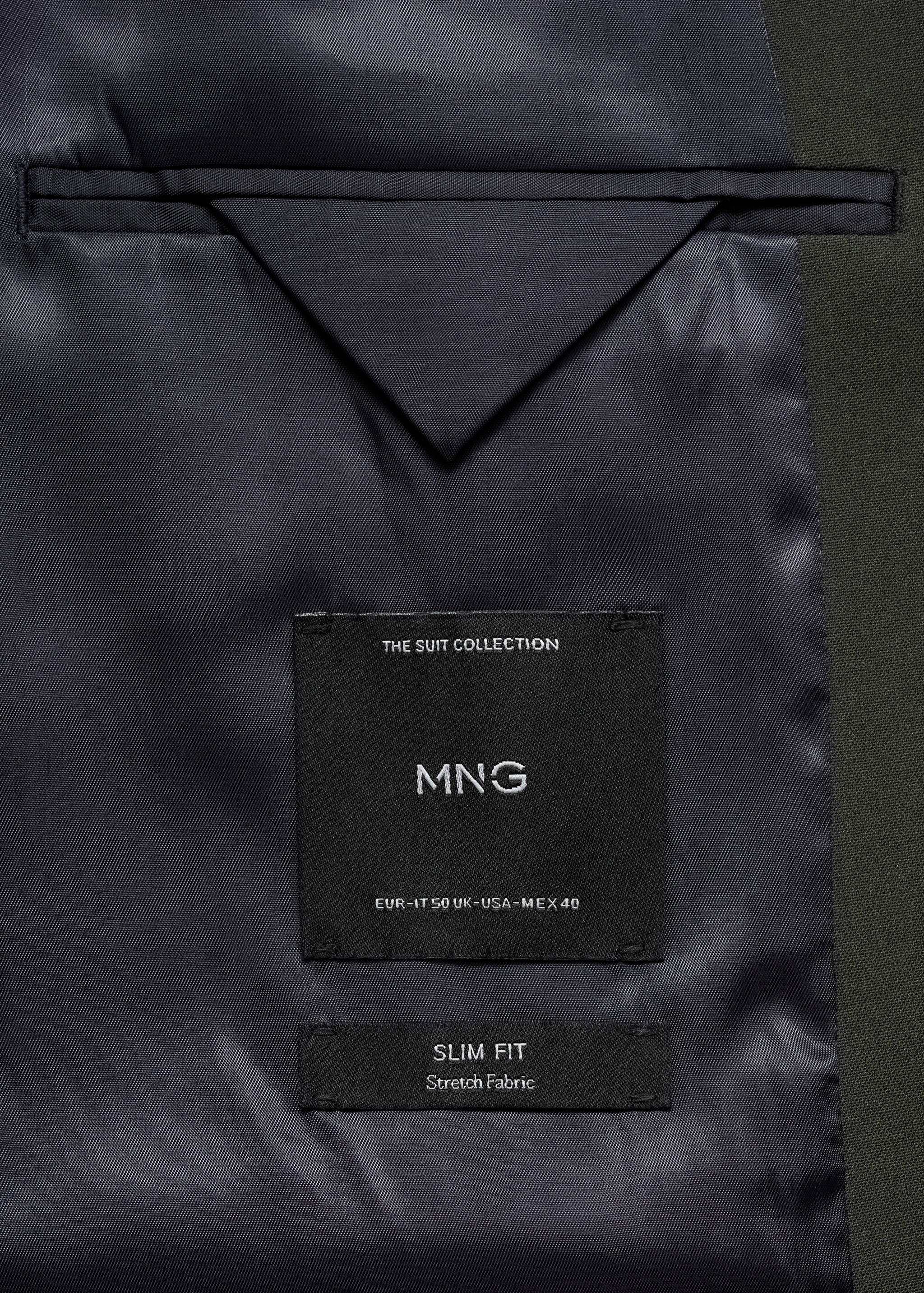 Stretch-fabric slim-fit suit jacket - Details of the article 0