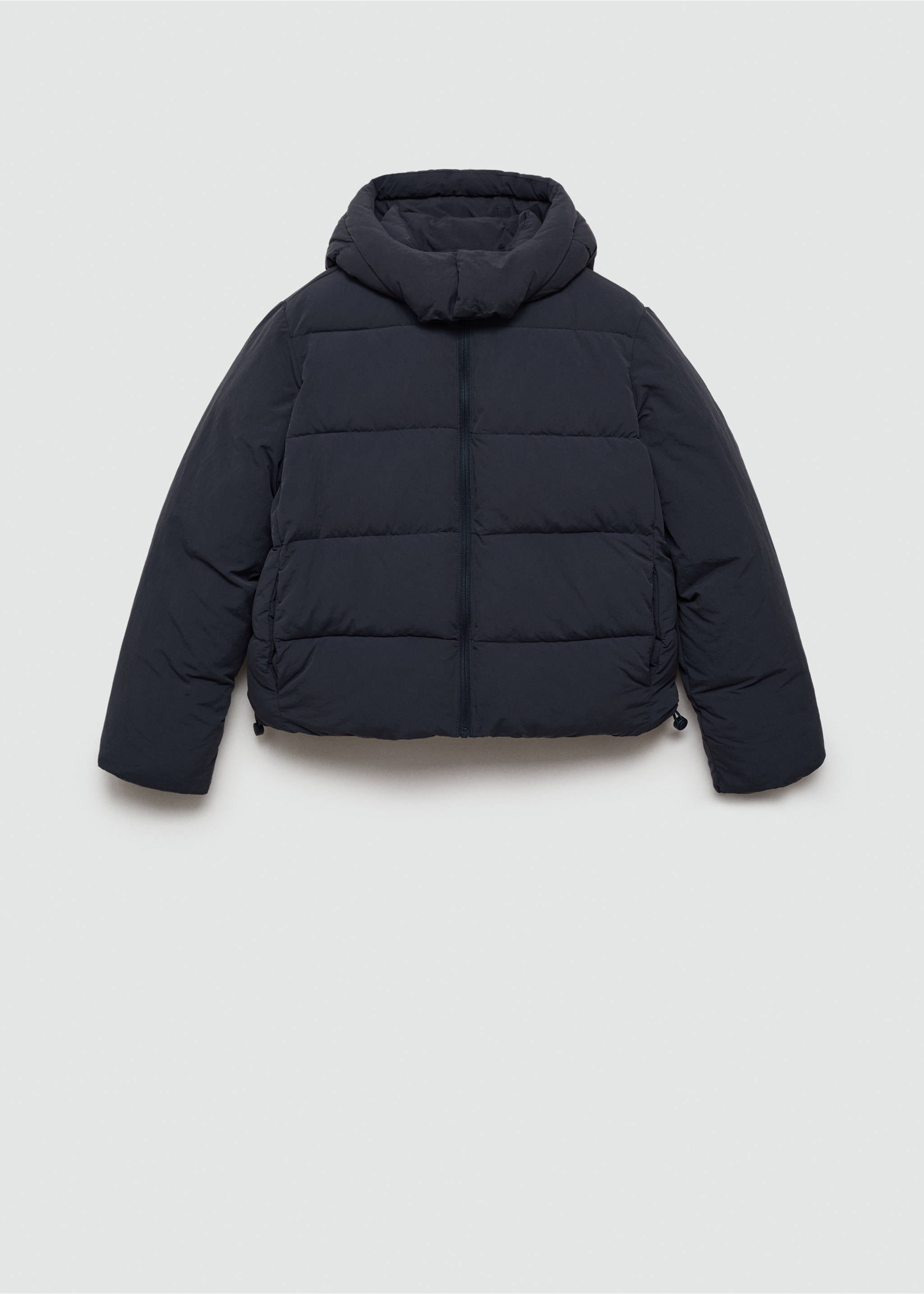 Short quilted anorak - Article without model, Dark Navy. Ref: 77055629-00.