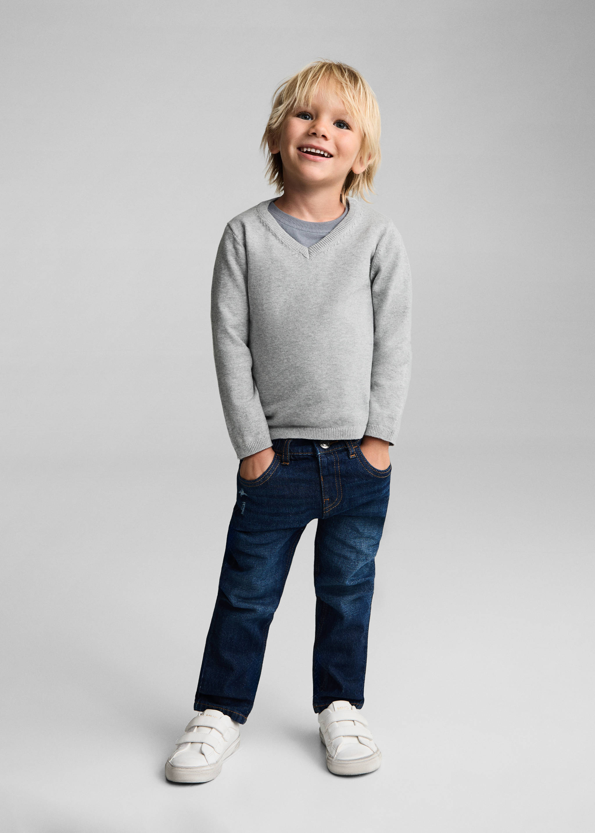 Pull-over à col en V - Plan général