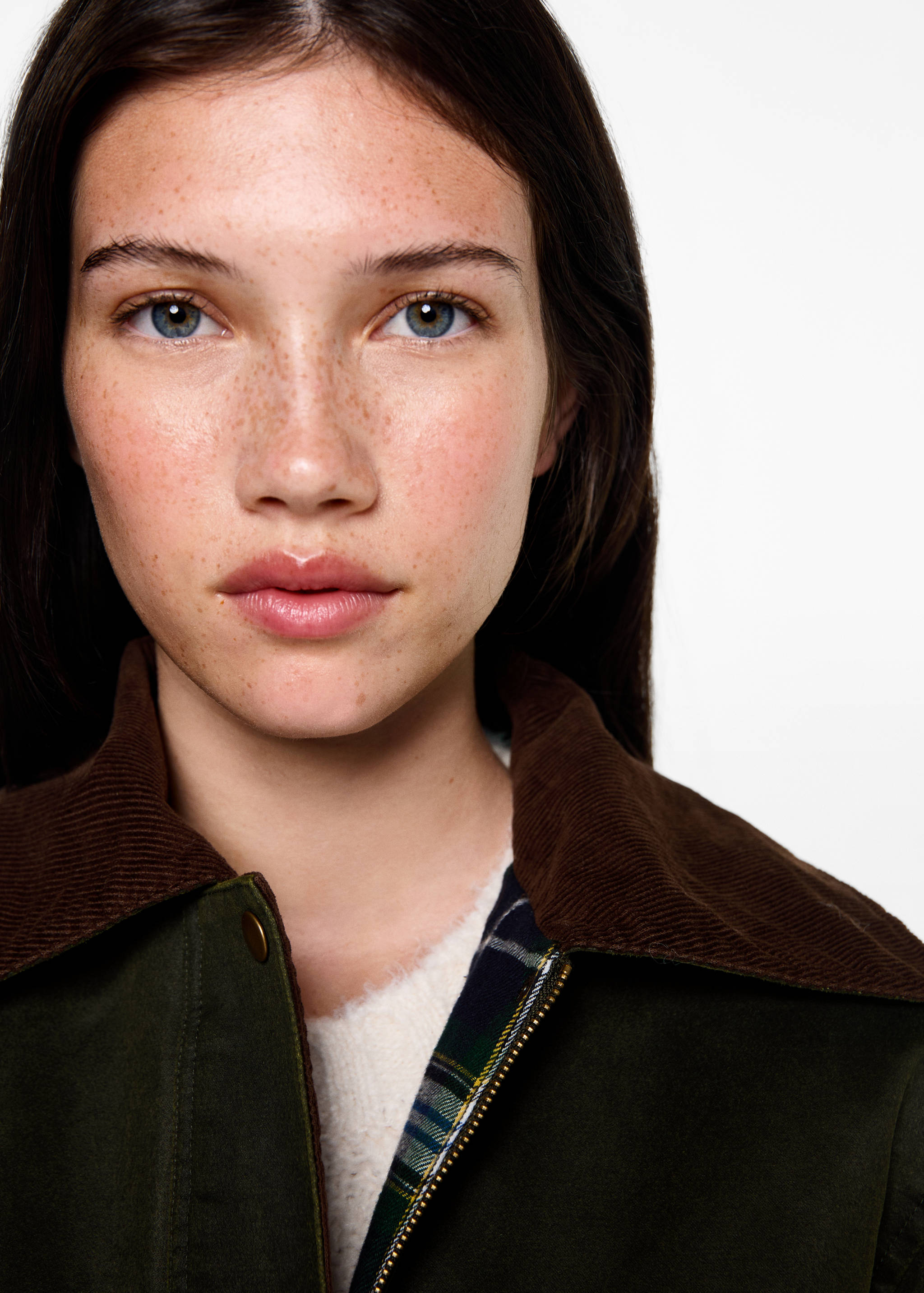 Long waxed-effect parka - Details of the article 1