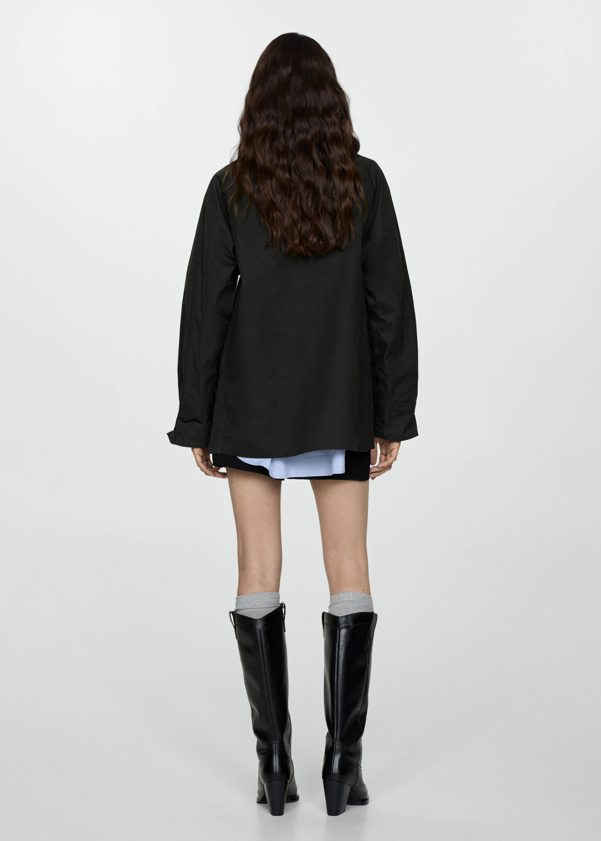 Parka courte effet ciré - Verso de l’article