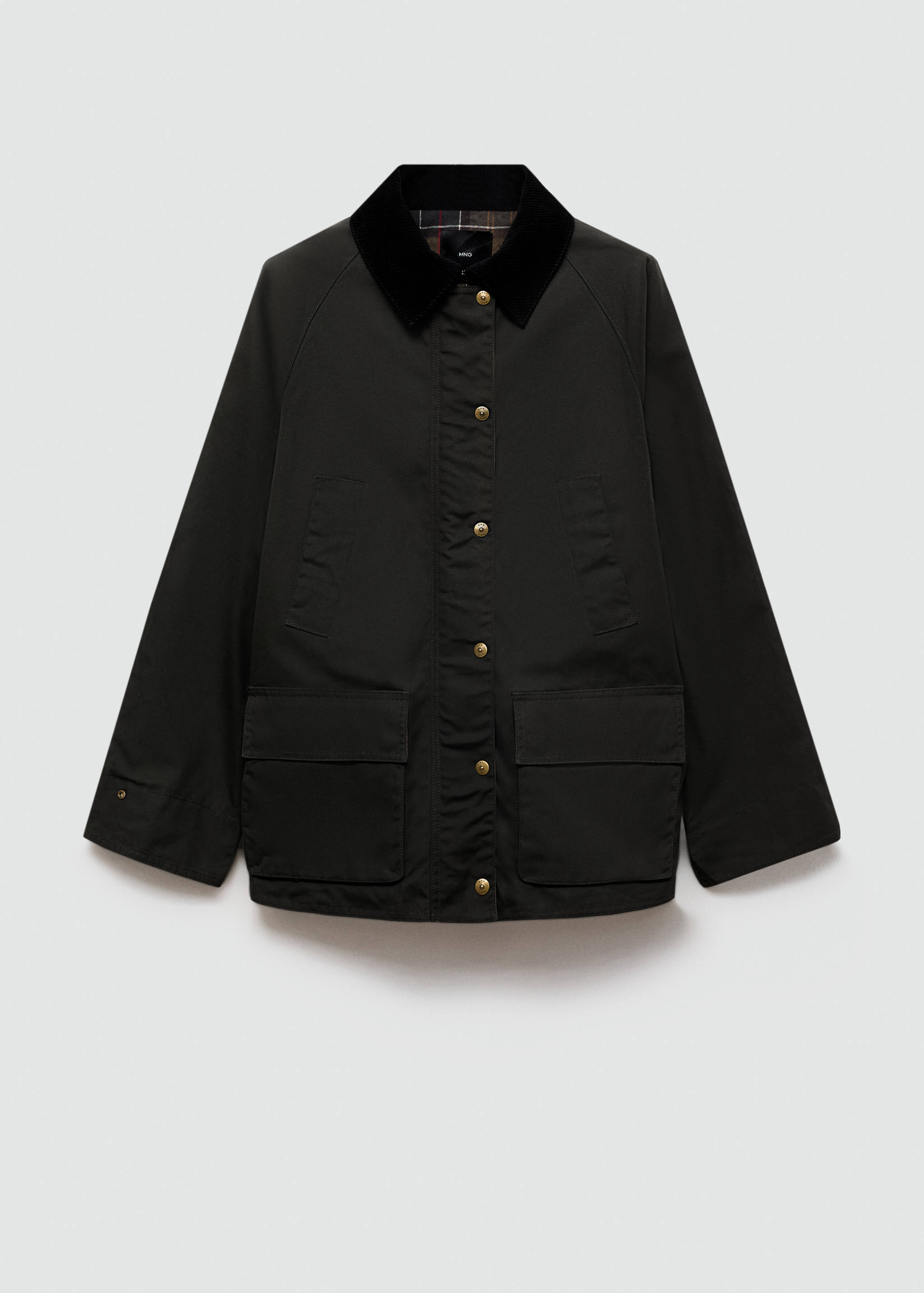 Waxed-effect short parka - Article without model