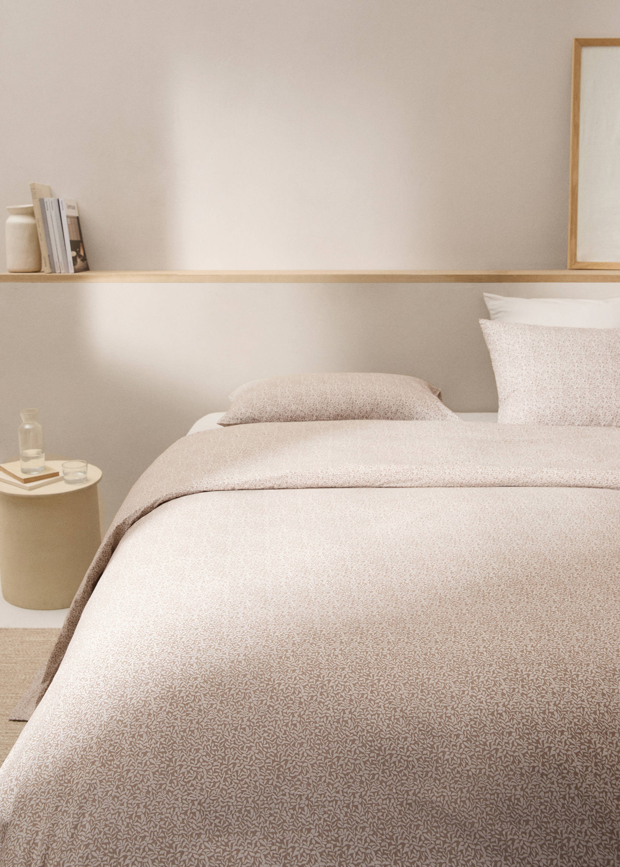 Housse de couette en imprimé micro-fleurs lit 180 cm - Plan général