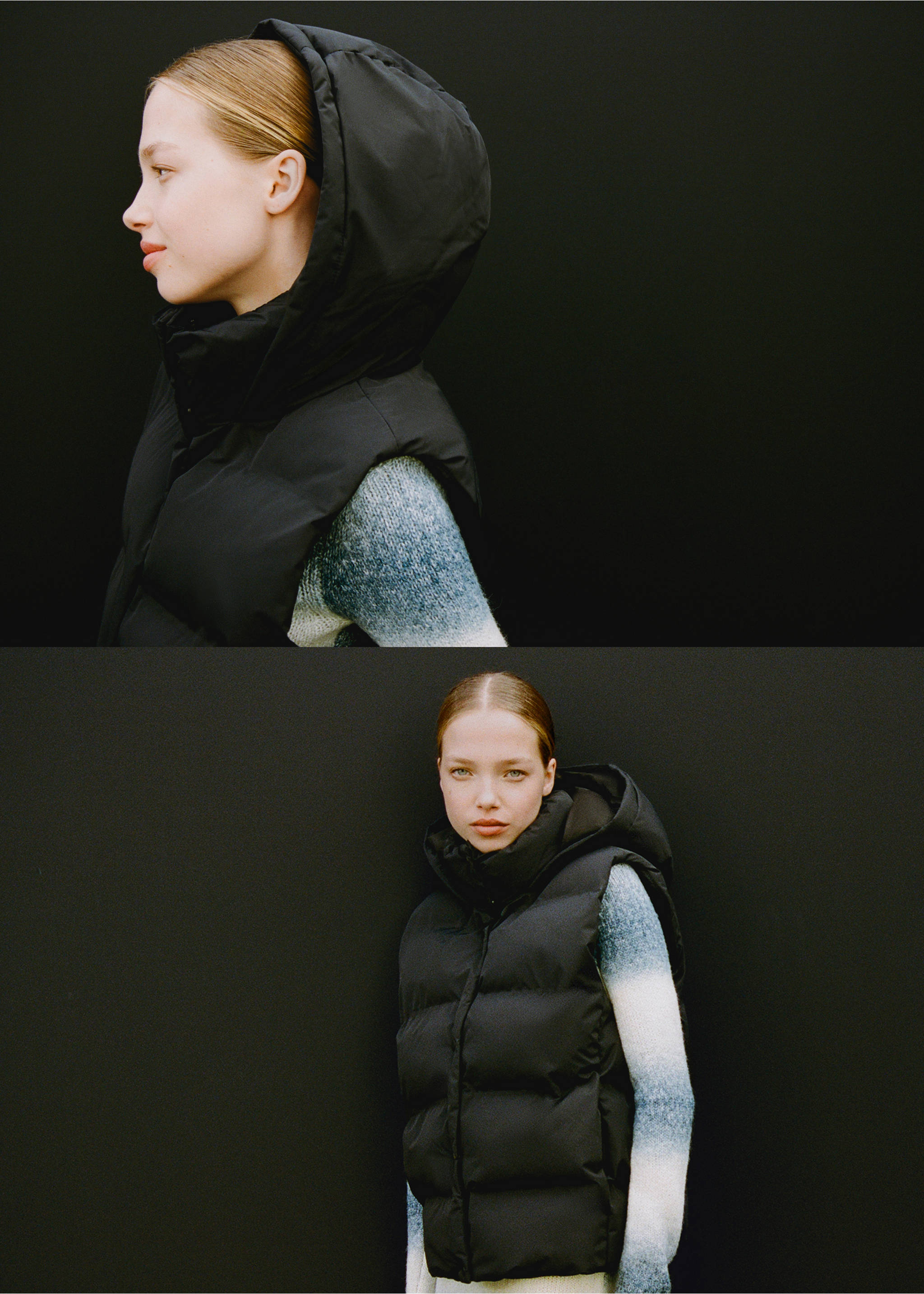 Gilet matelassé à capuche - Détail de l'article 5, Noir. Ref: 77055637-00.