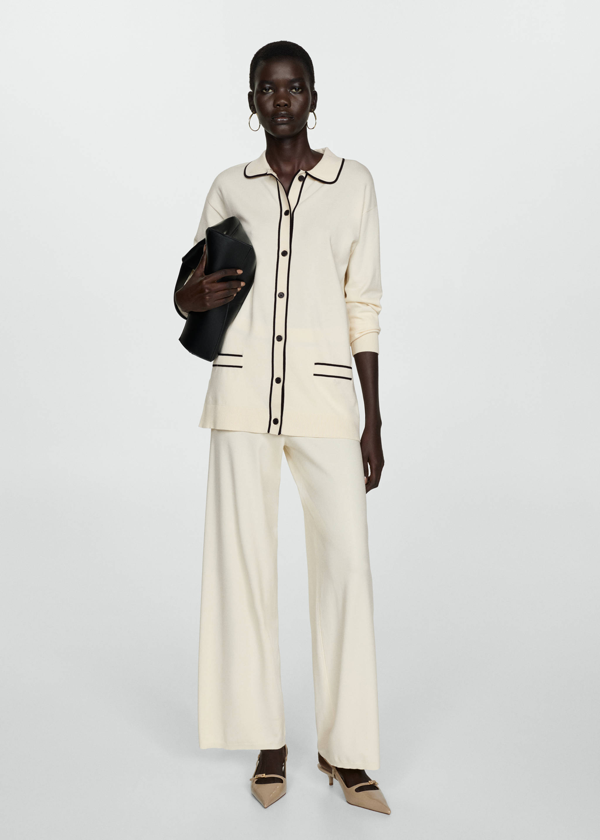 Pantalón recto punto - Plano general